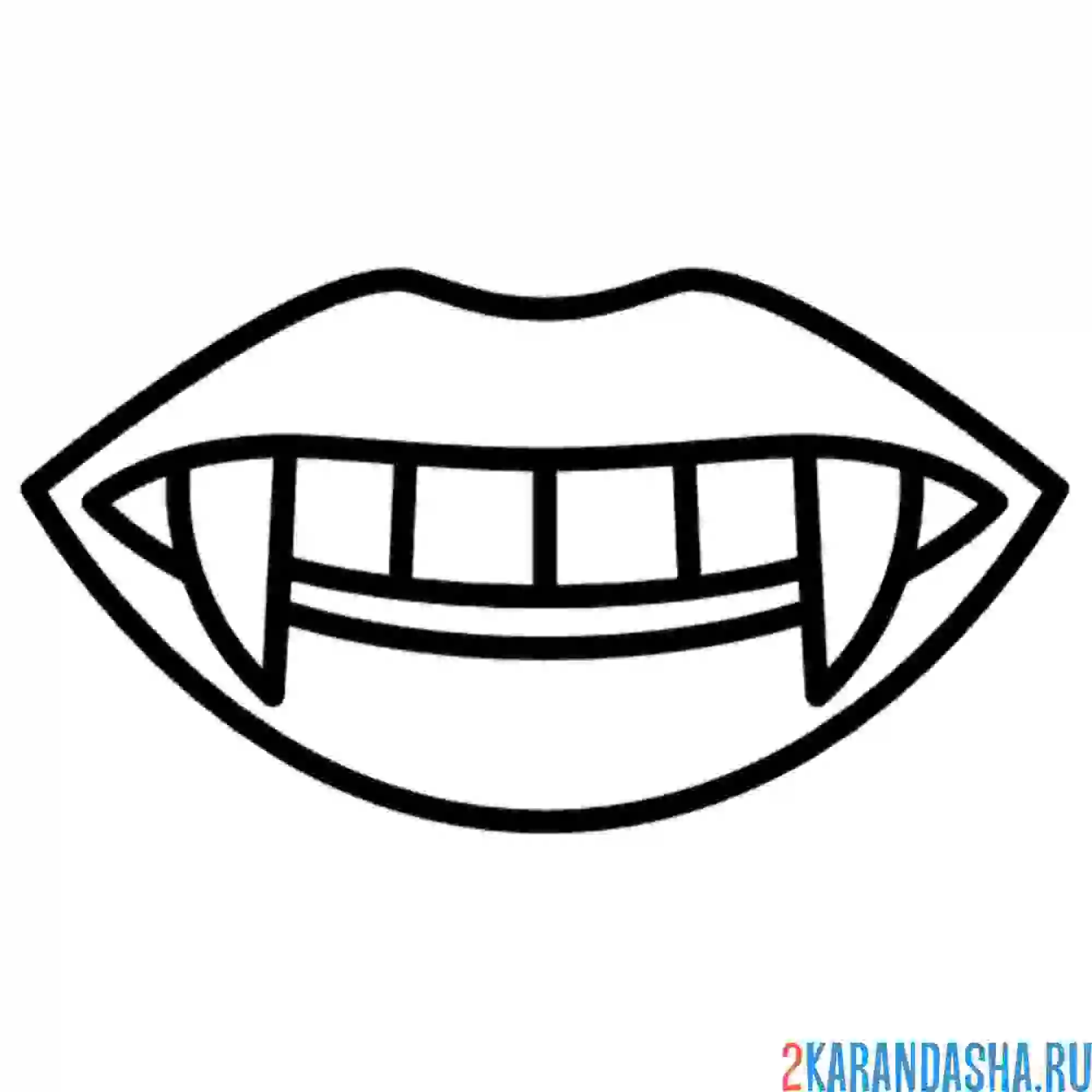 Раскраска вампирские губы