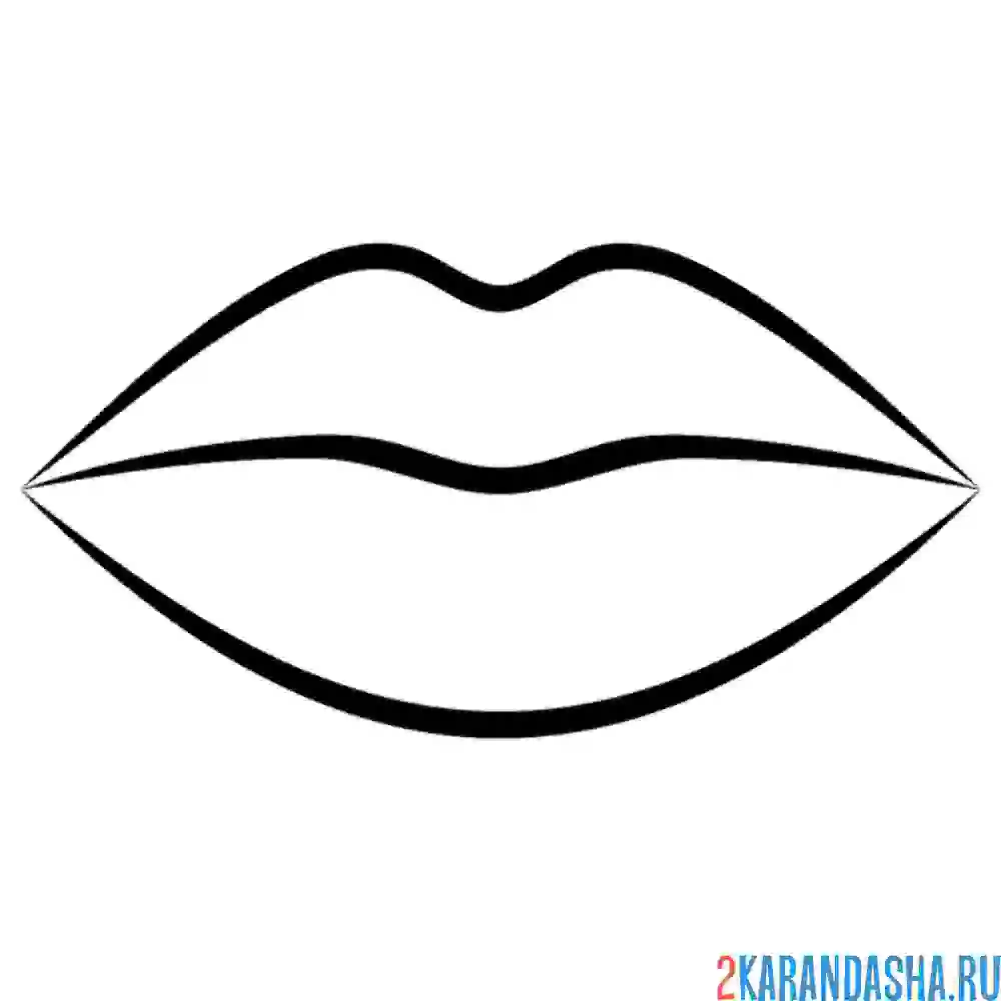 Раскраска красивые губы