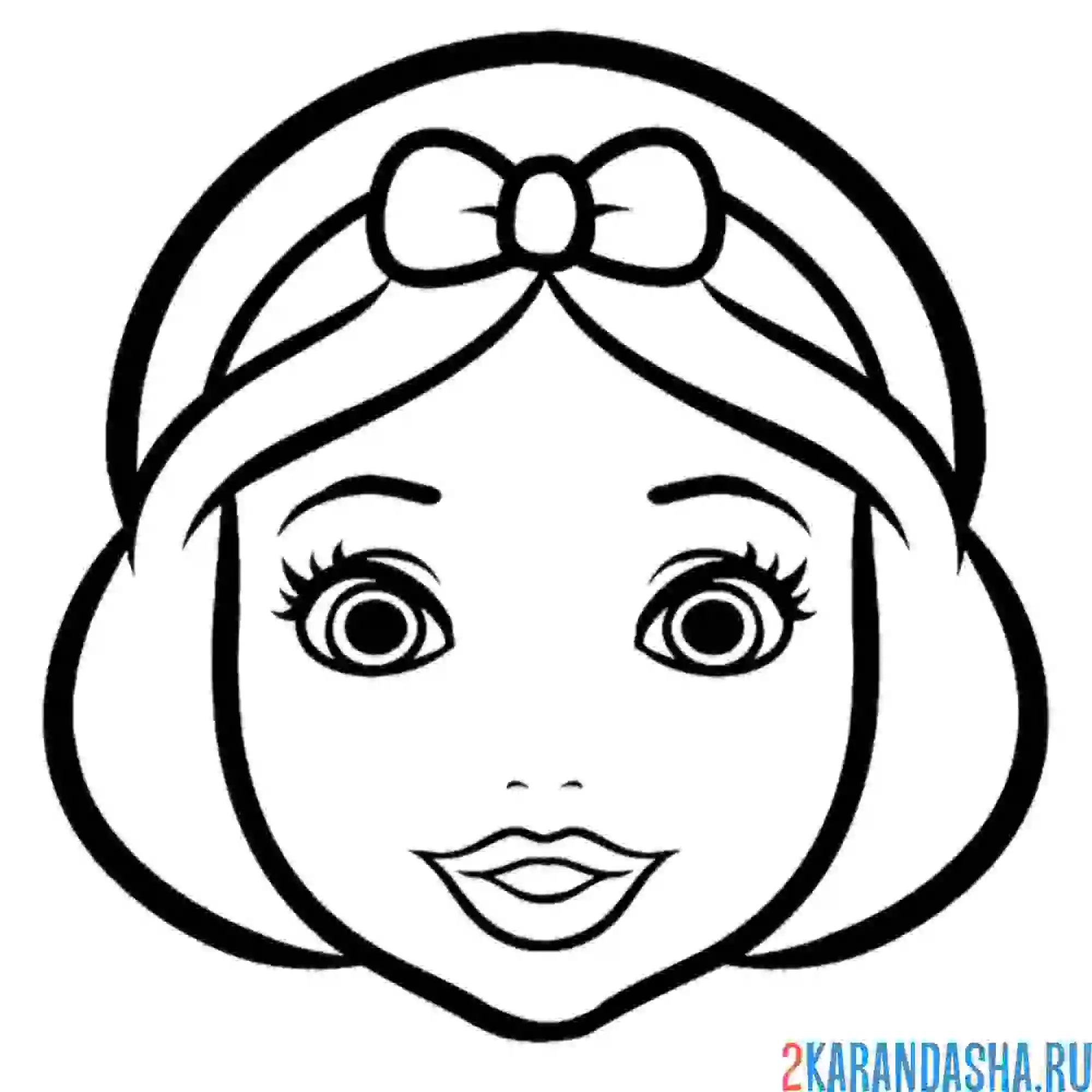 Раскраска белоснежка