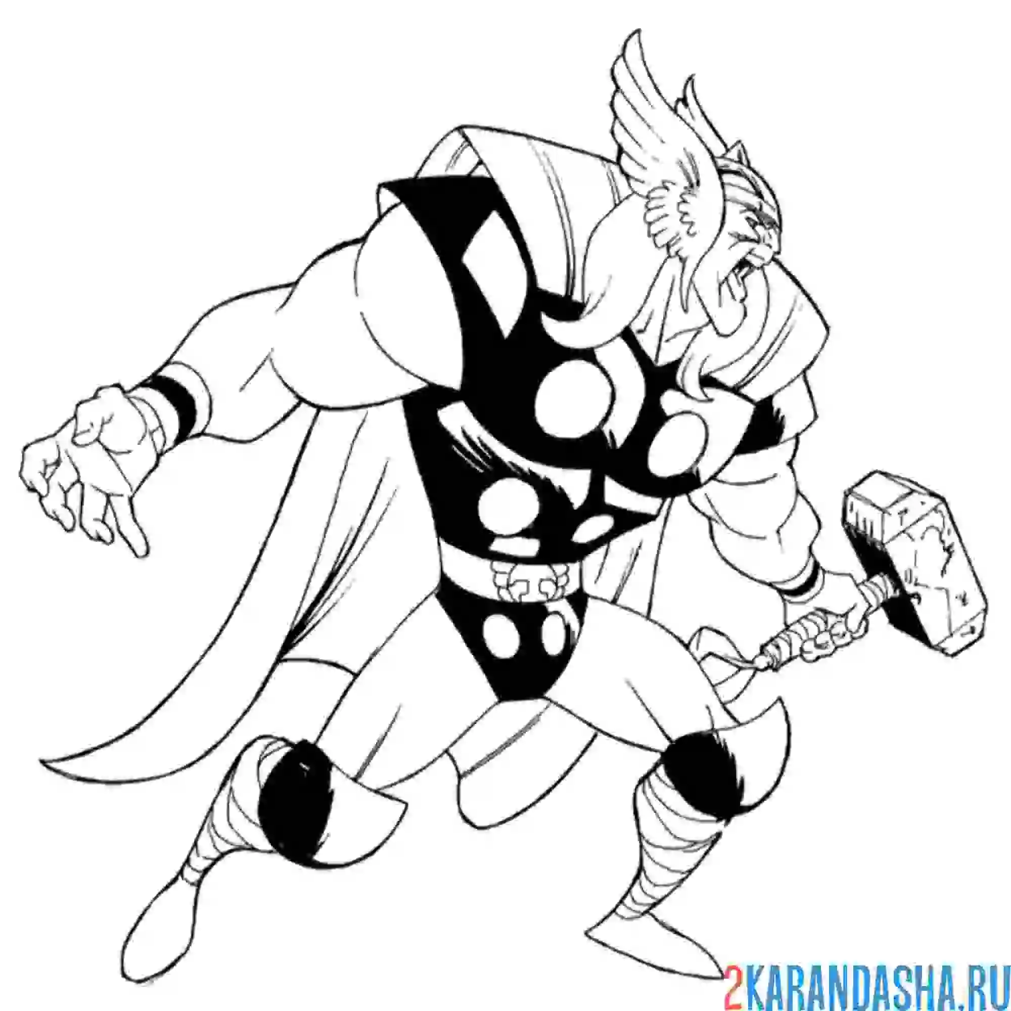 Раскраска силач тор