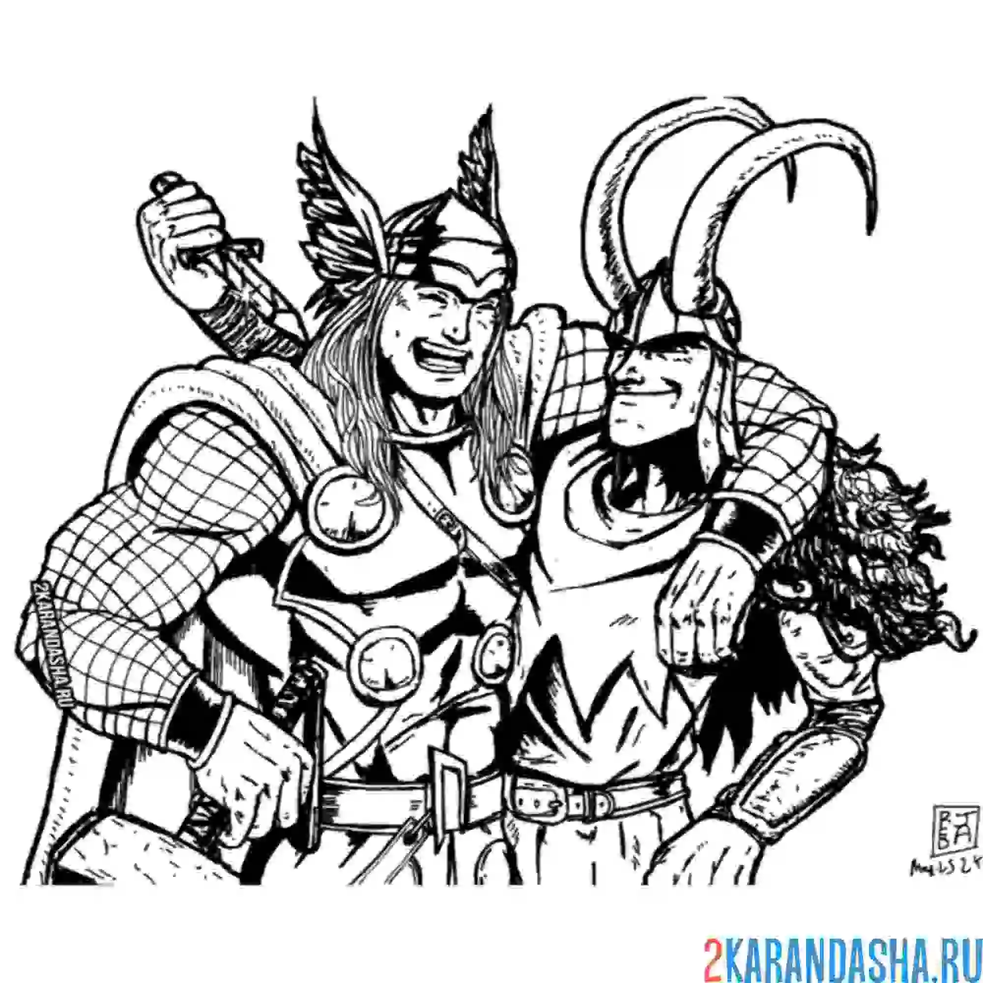 Раскраска тор против врага