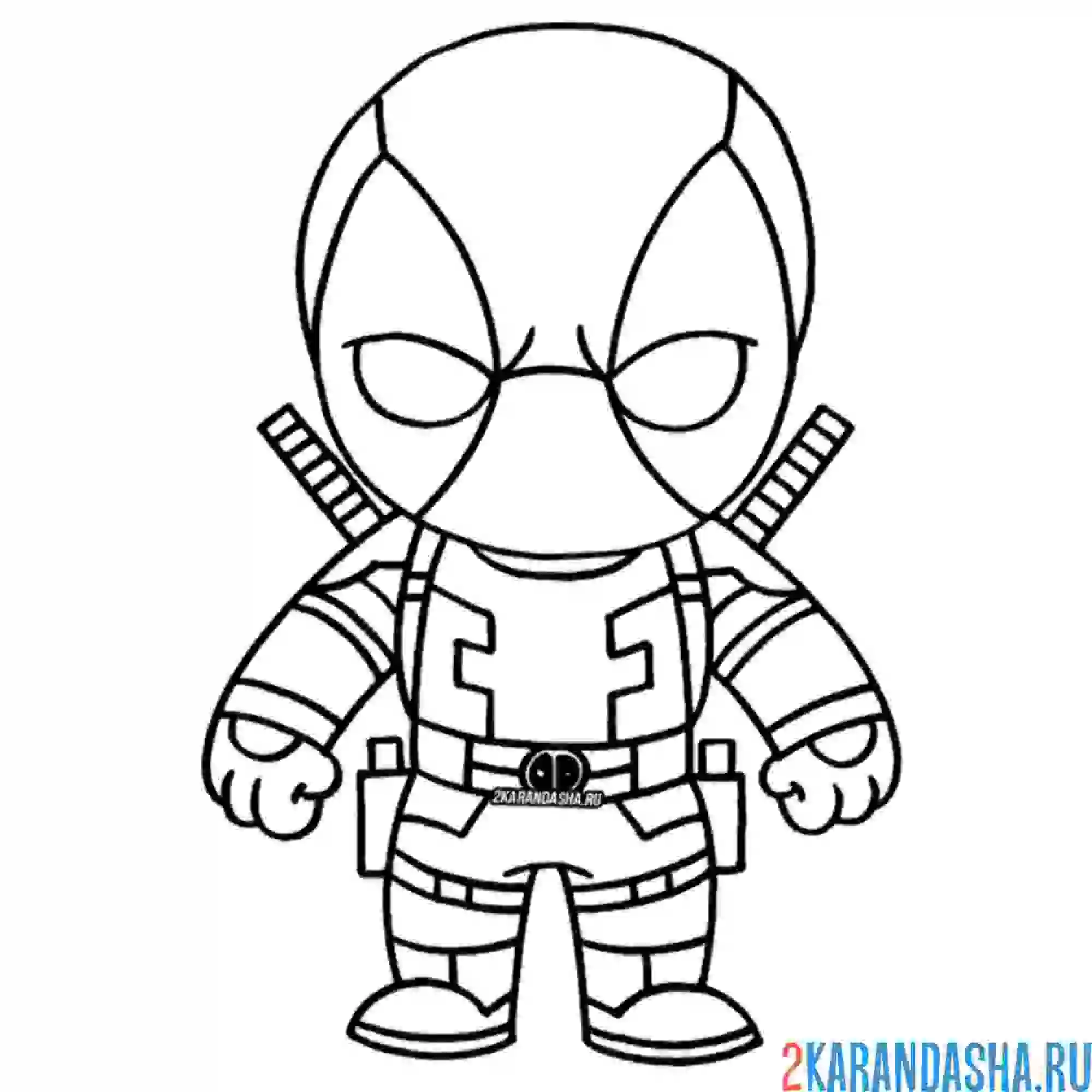 Раскраска дэдпул готовится