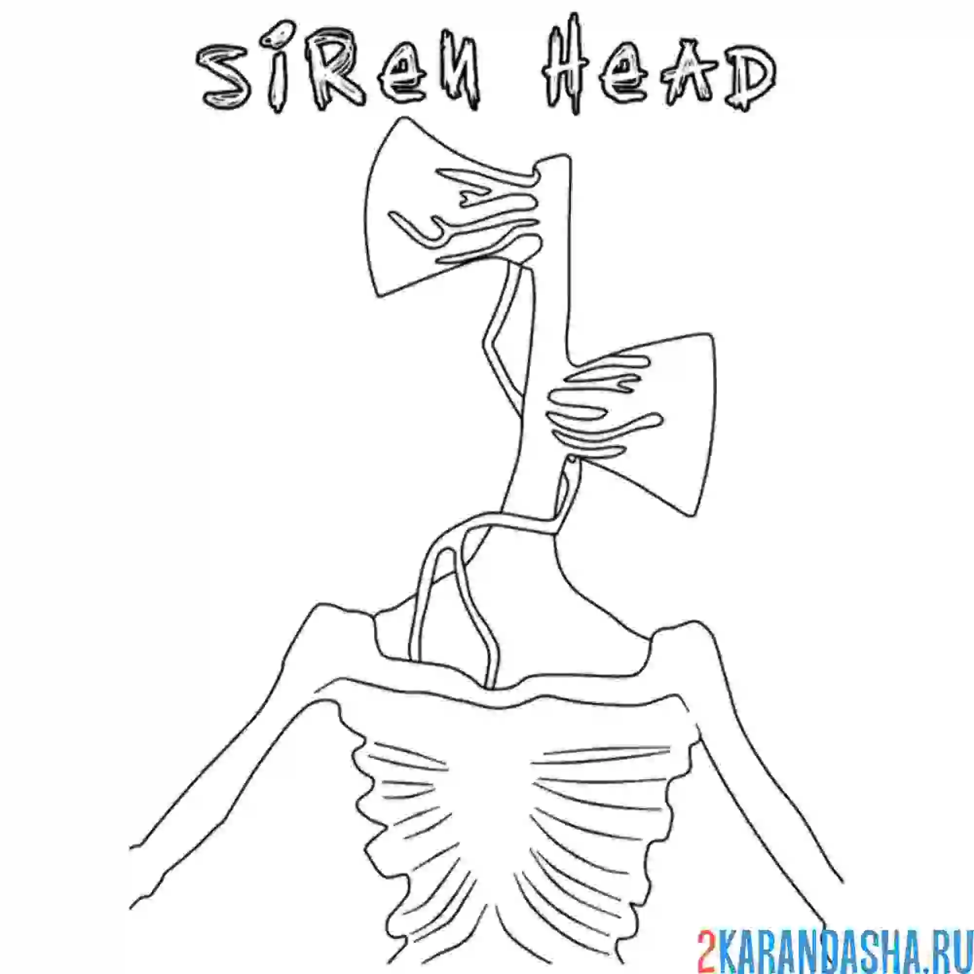 Раскраска портрет сиреноголового