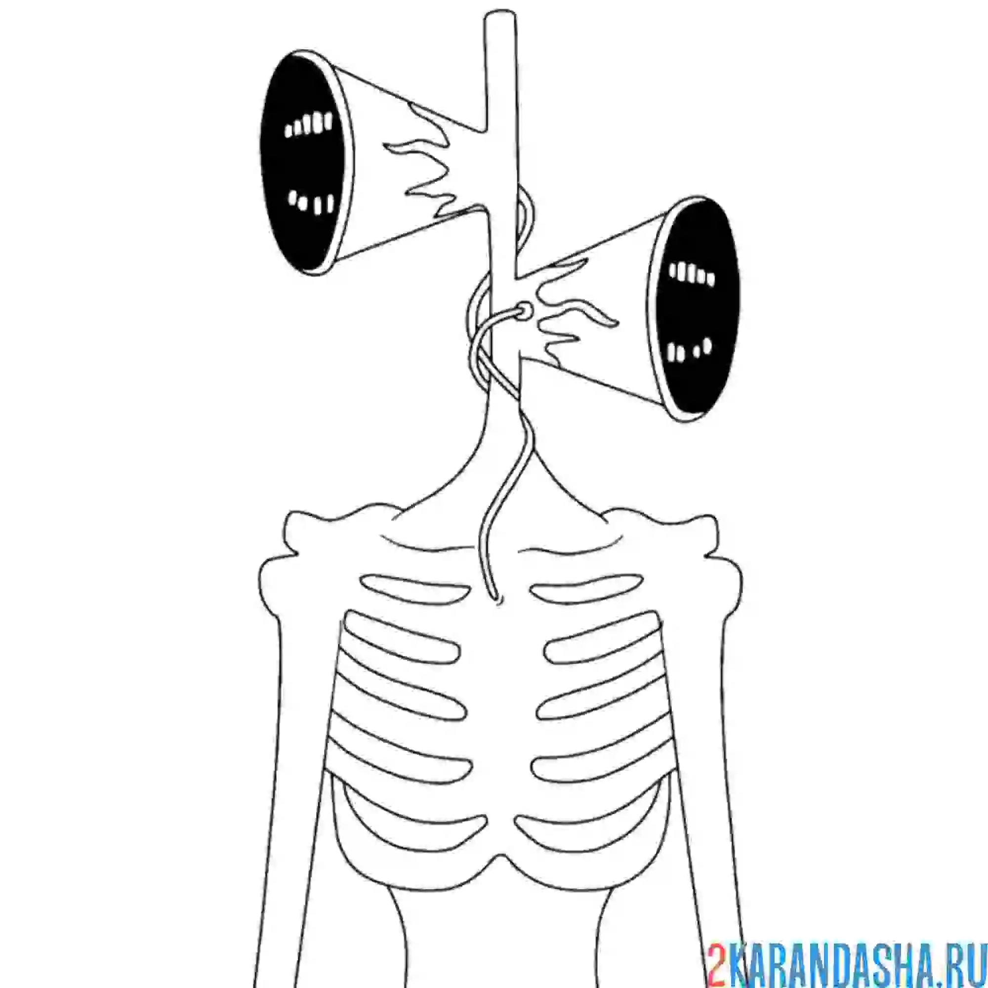 Раскраска сиреноголовый криповато