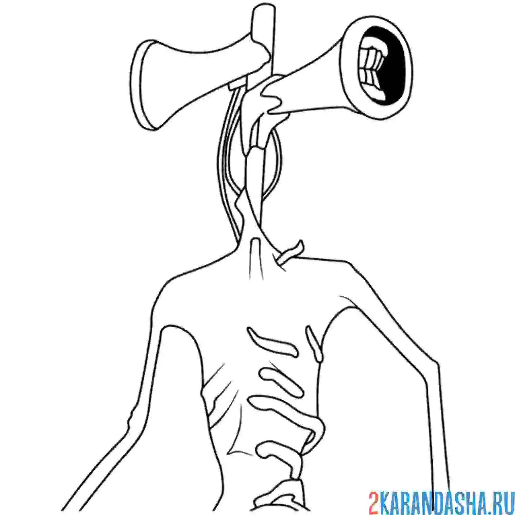 Раскраска сиреноголовый крик