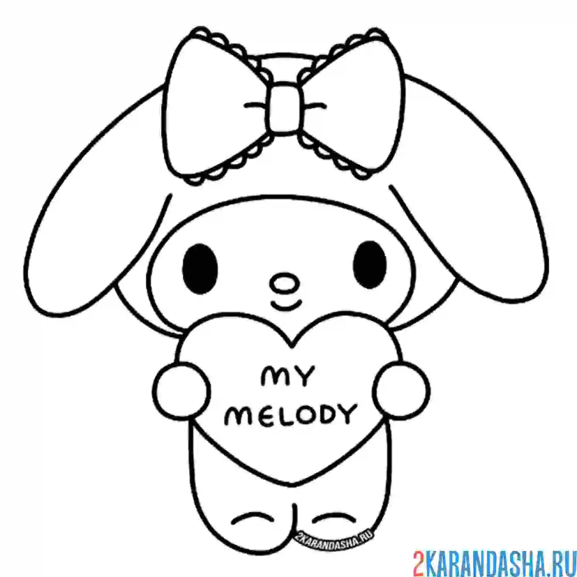 Раскраска зайка май мелоди