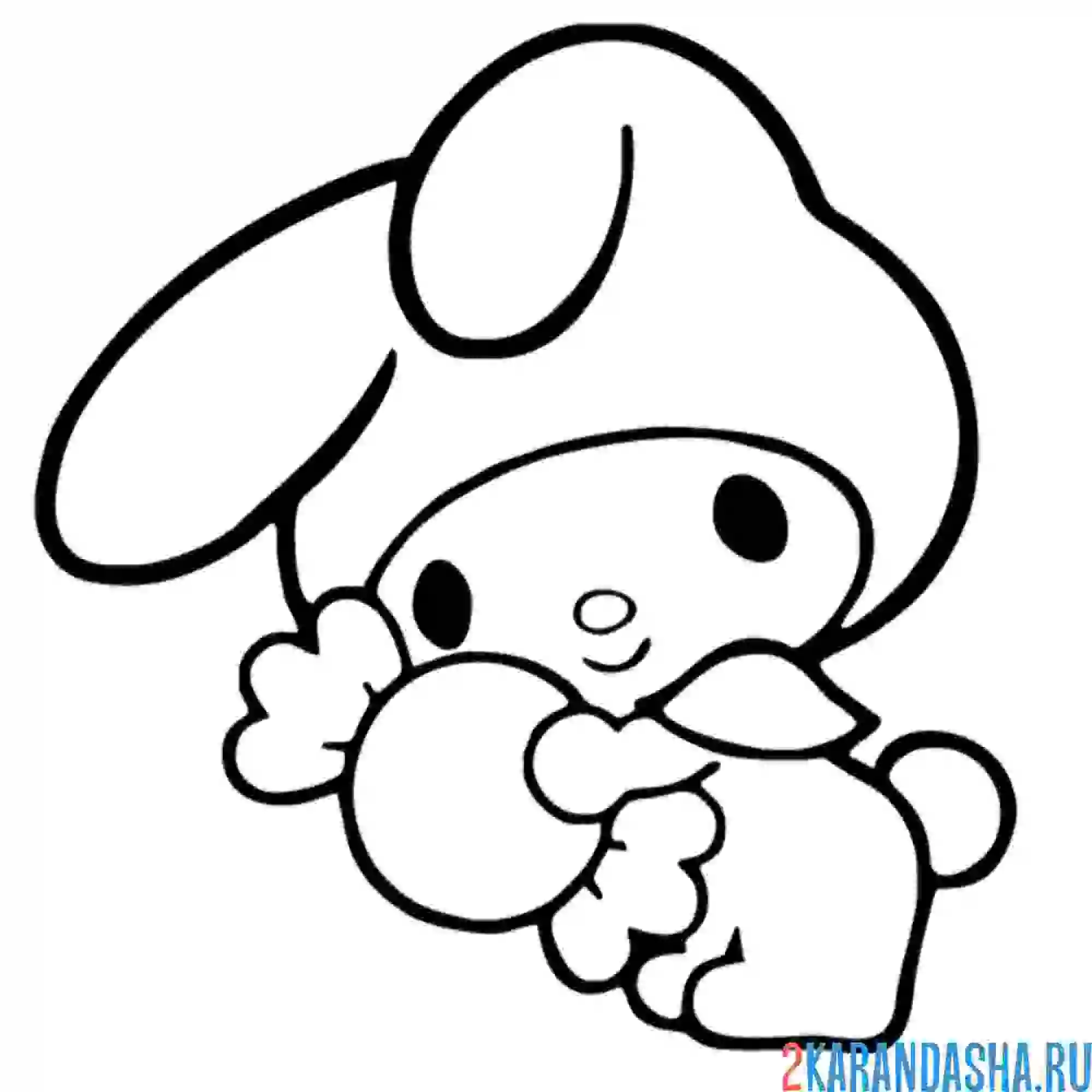 Раскраска май мелоди с конфеткой