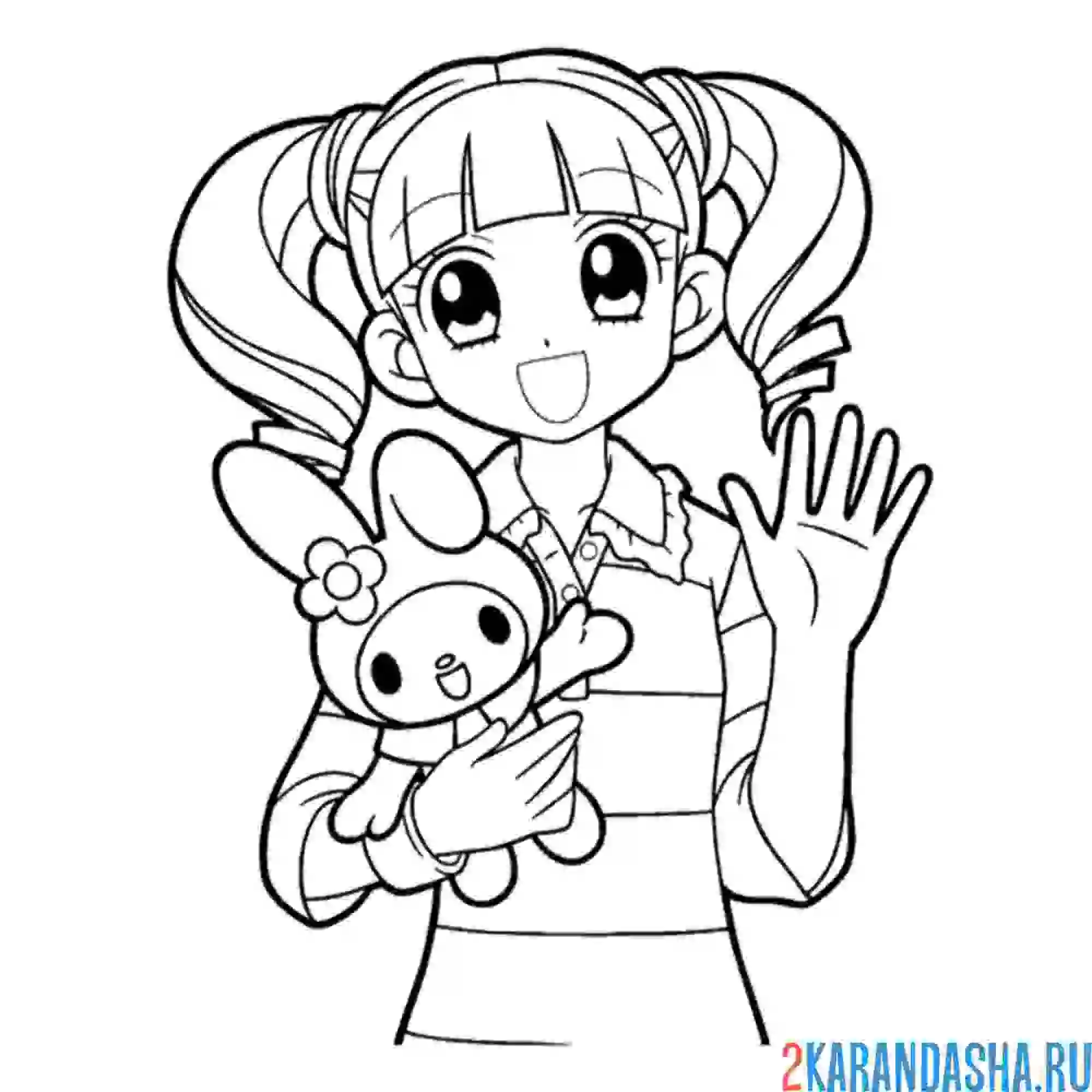 Раскраска май мелоди на руках