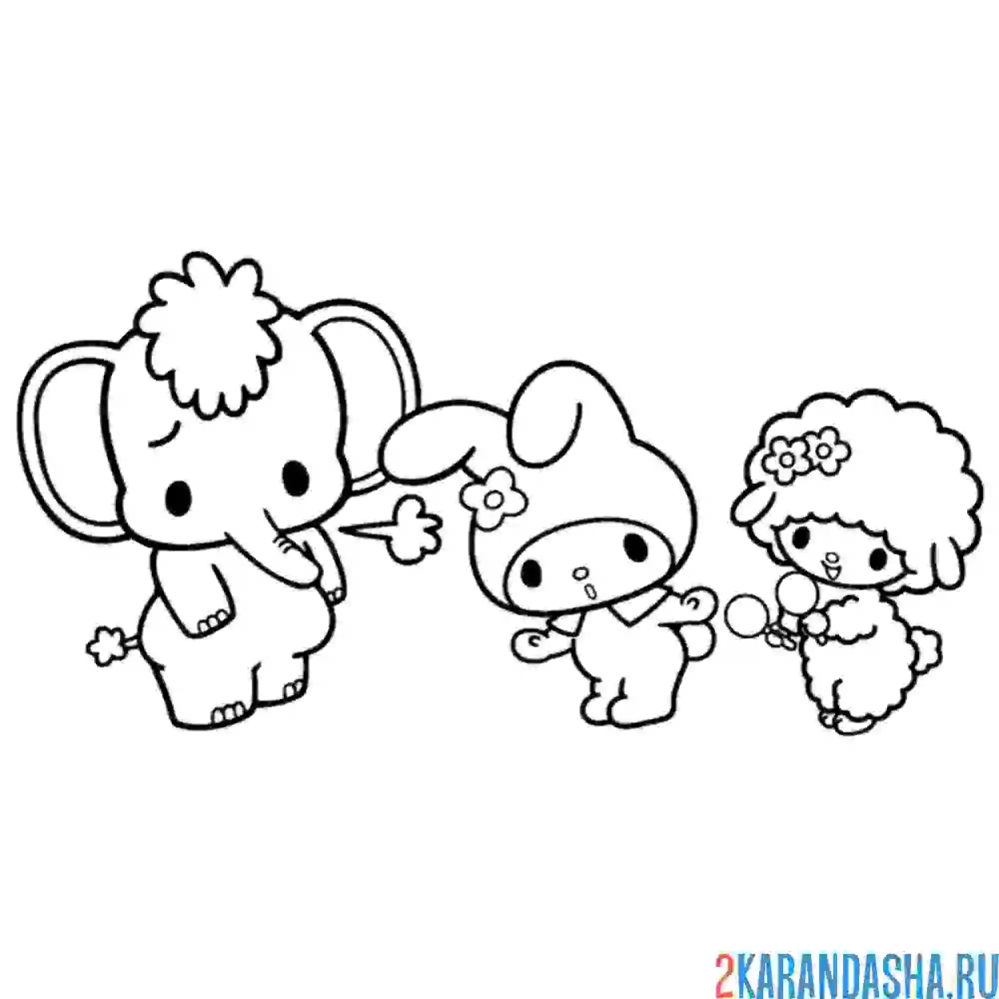 Раскраска лучшие друзья май мелоди