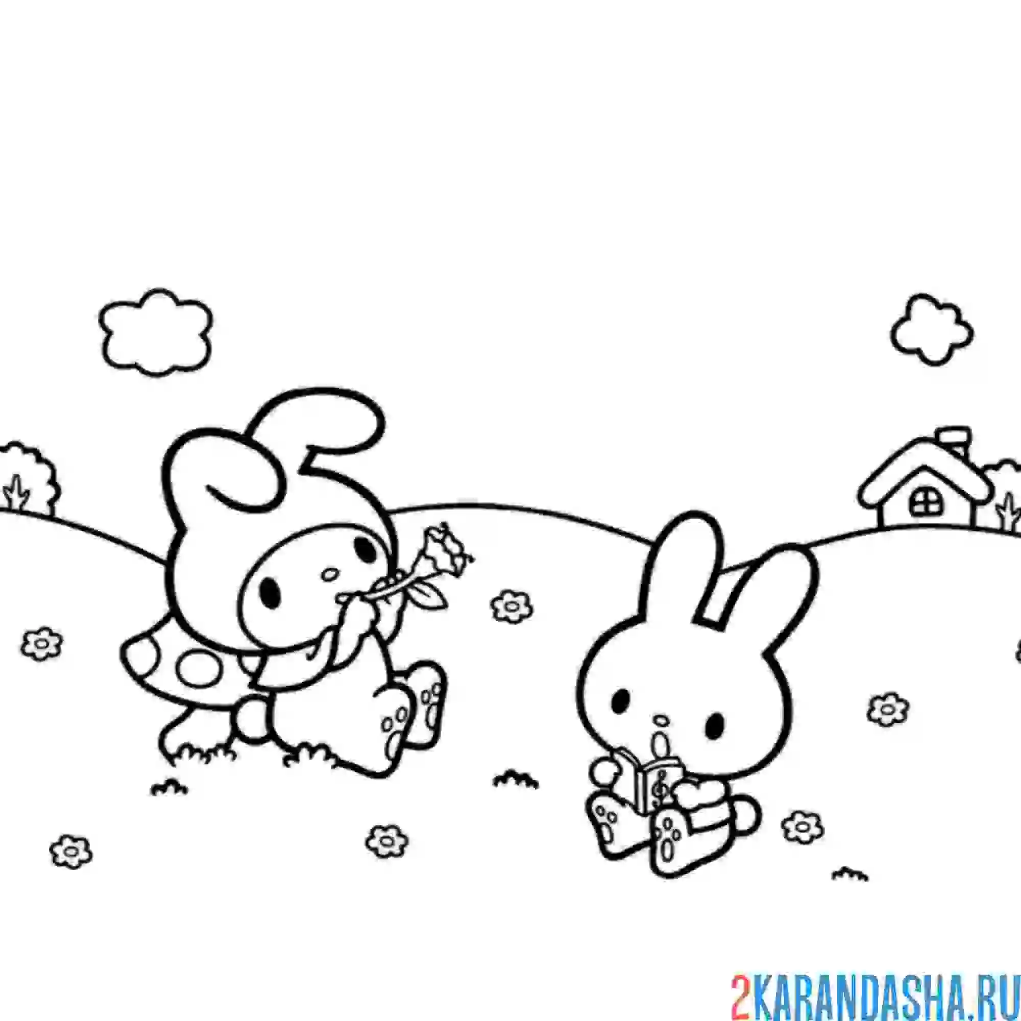 Раскраска май мелоди гуляет