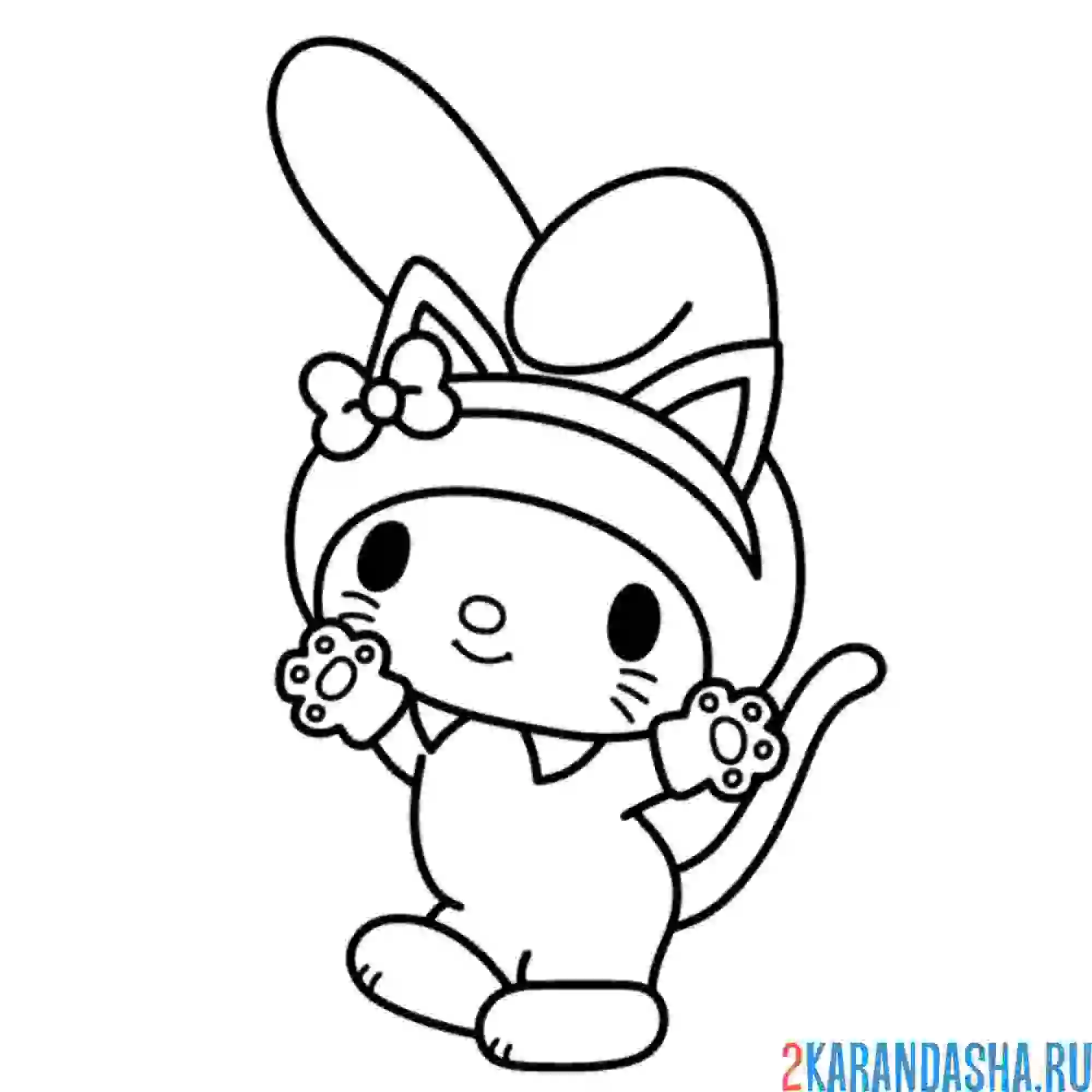 Раскраска май мелоди в ободке