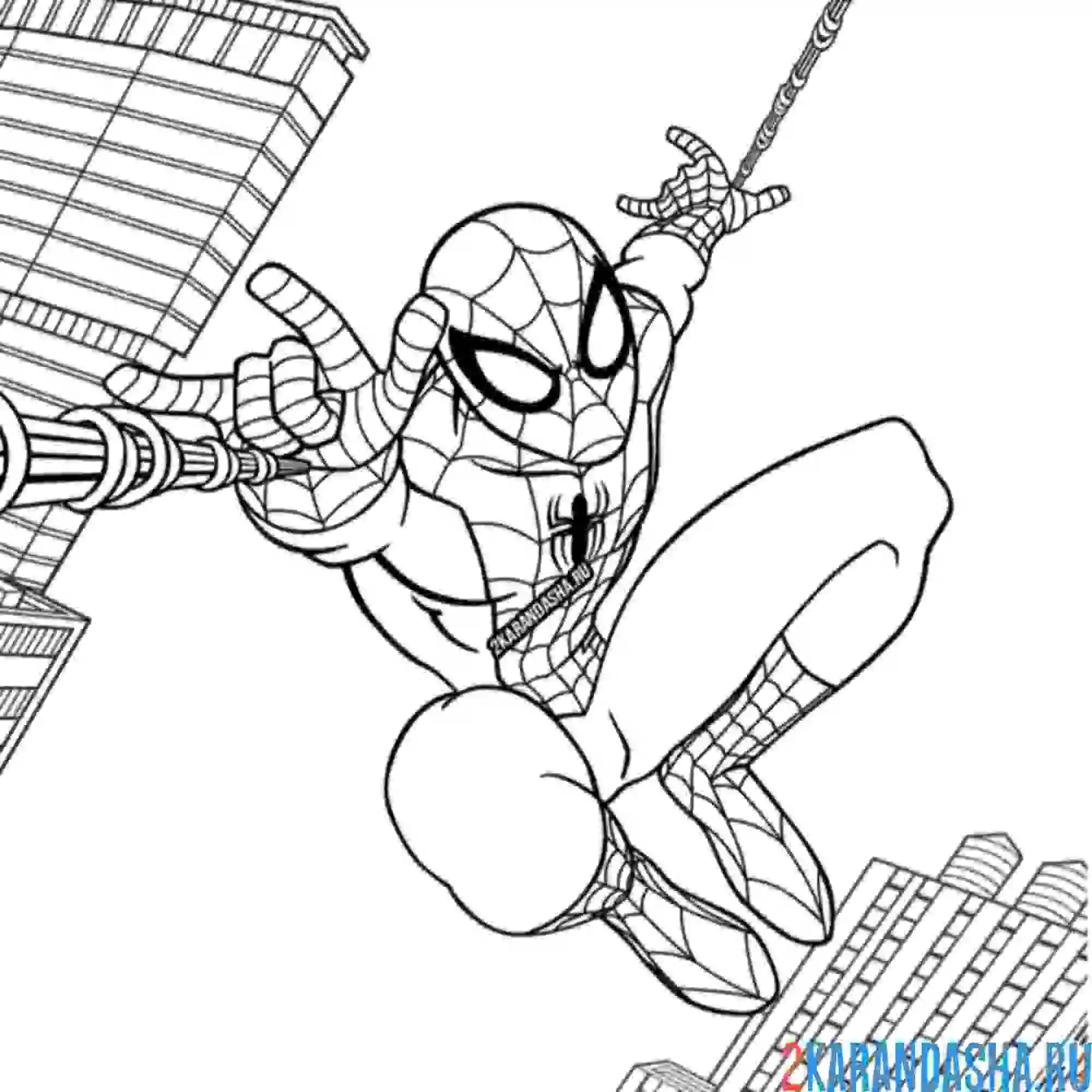 Раскраска человек-паук из марвел