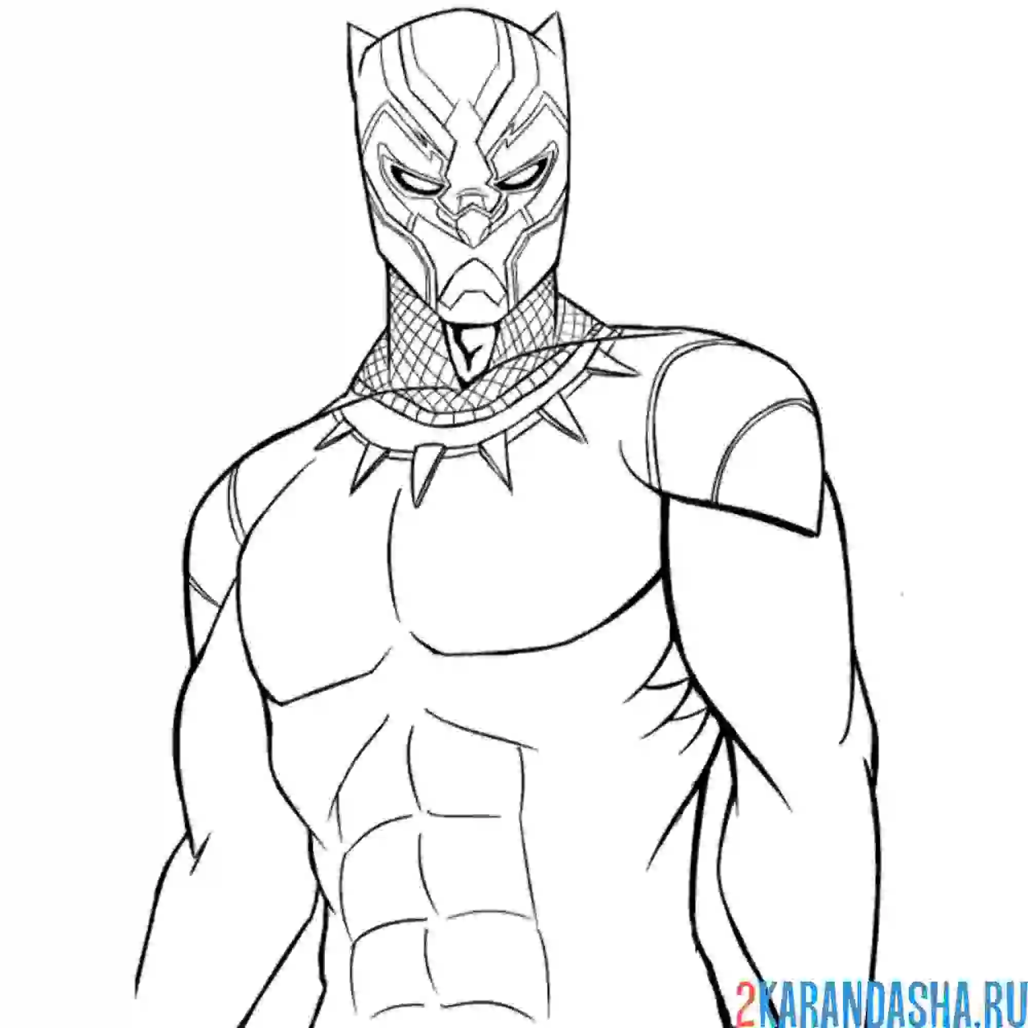 Раскраска черная пантера марвел