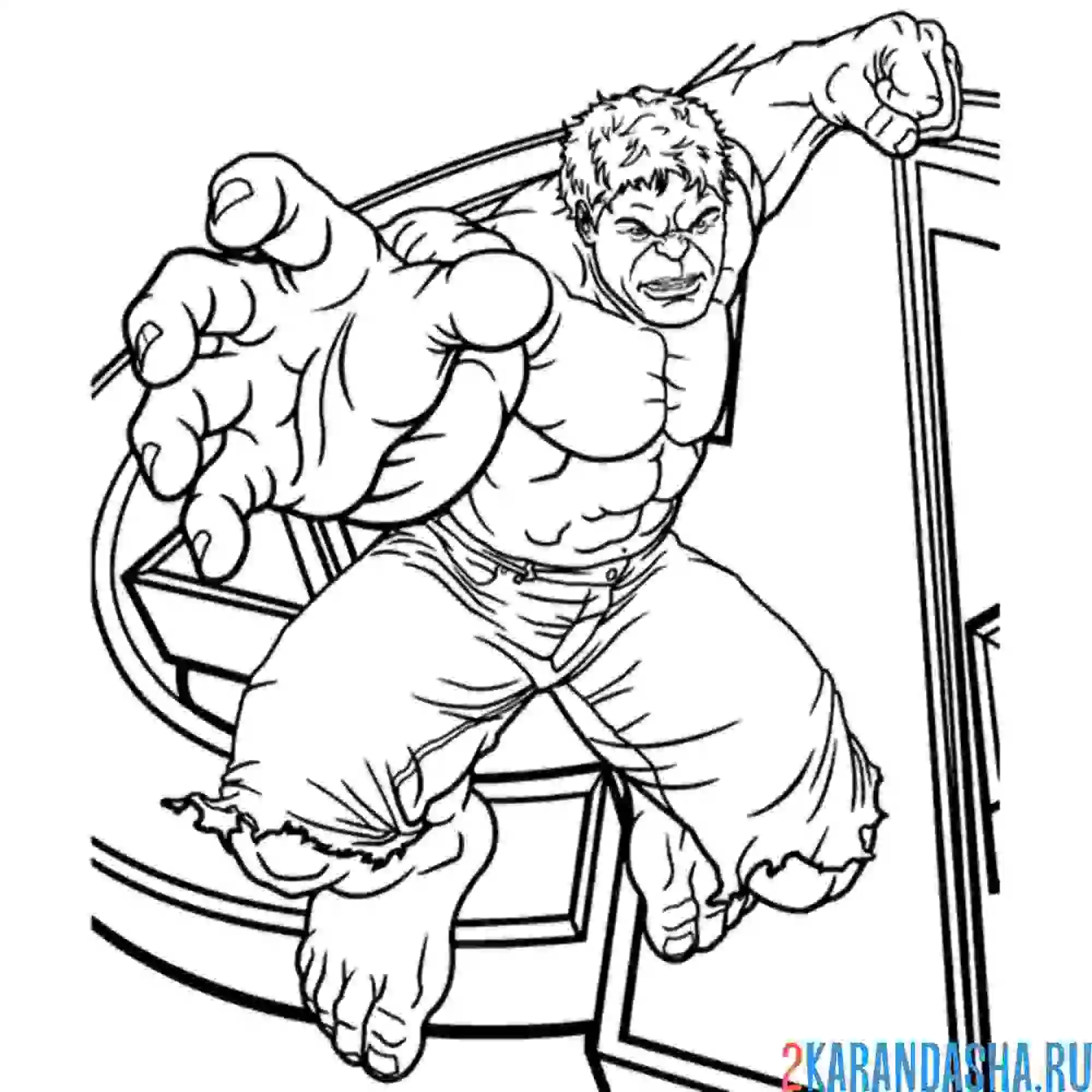 Раскраска халк марвел