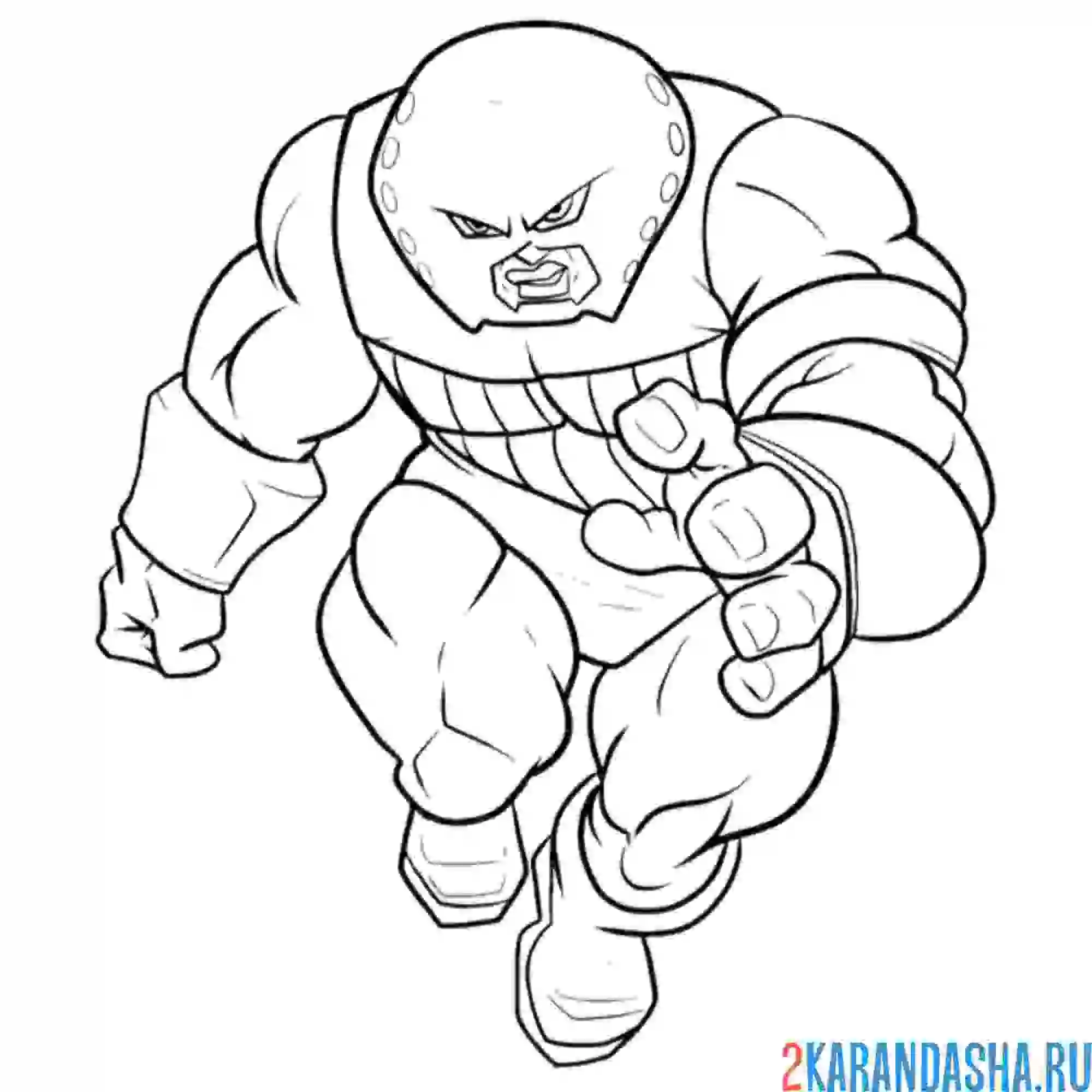 Раскраска джаггернаут марвел