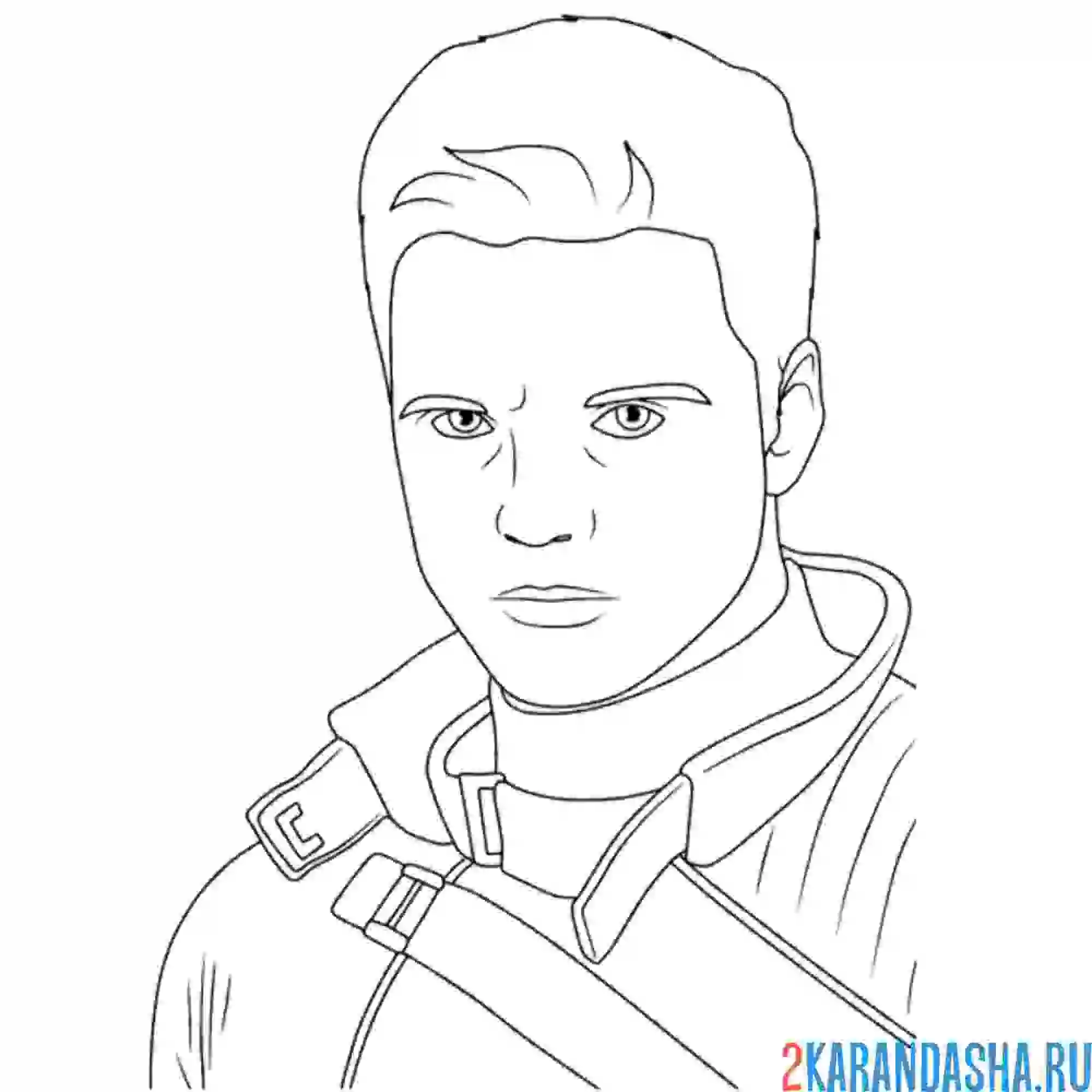 Раскраска марвел зимний солдат