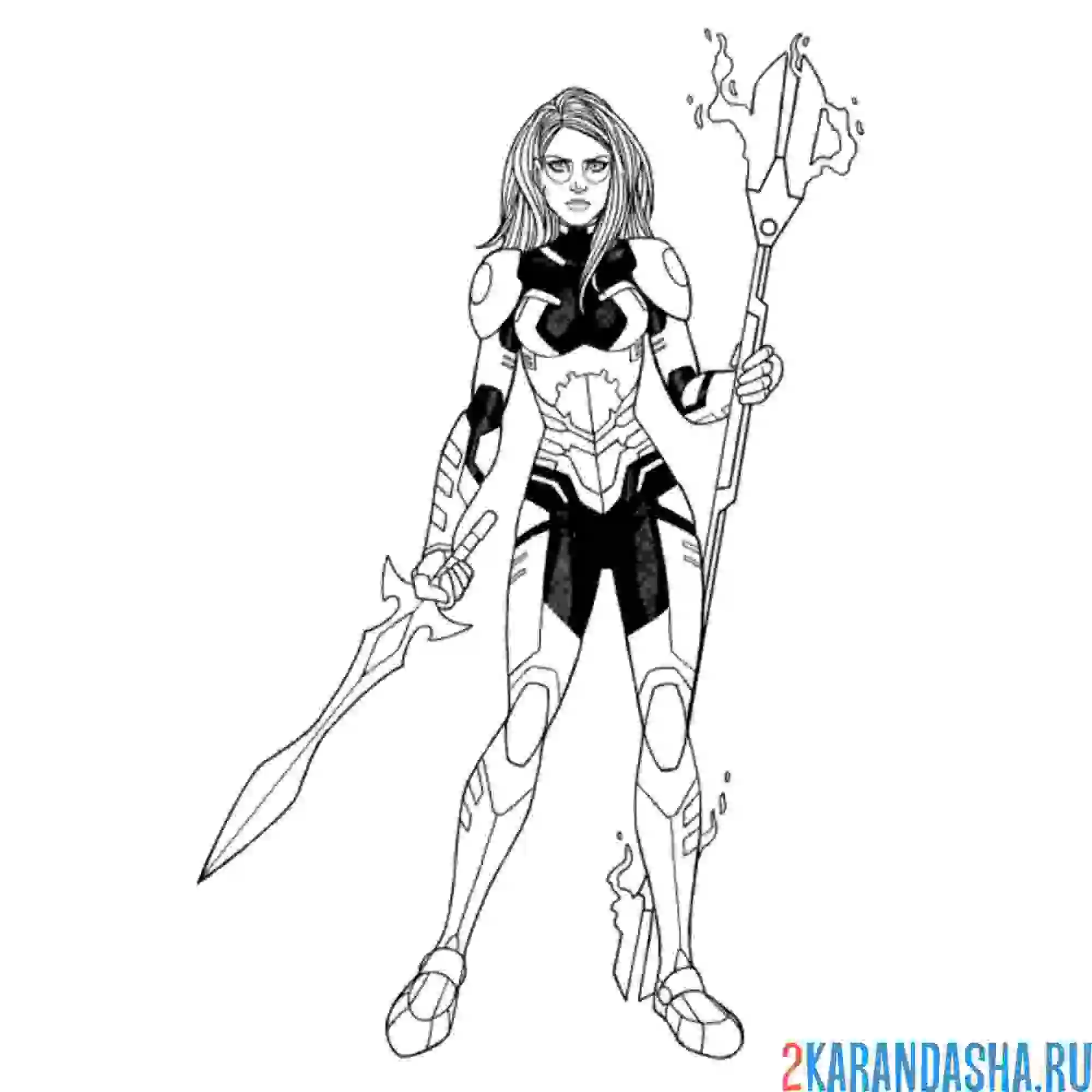 Раскраска гамора марвел