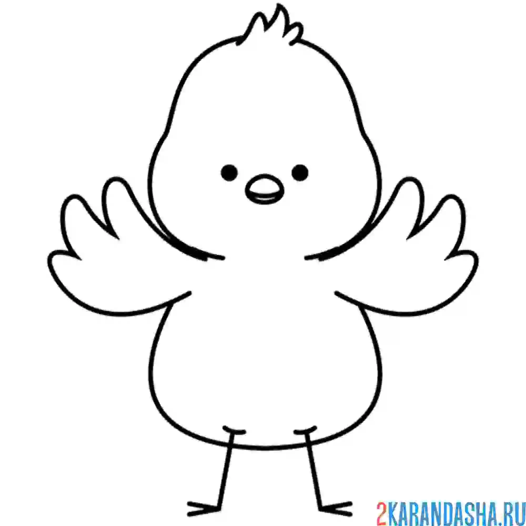 Раскраска цыпленок появился на свет