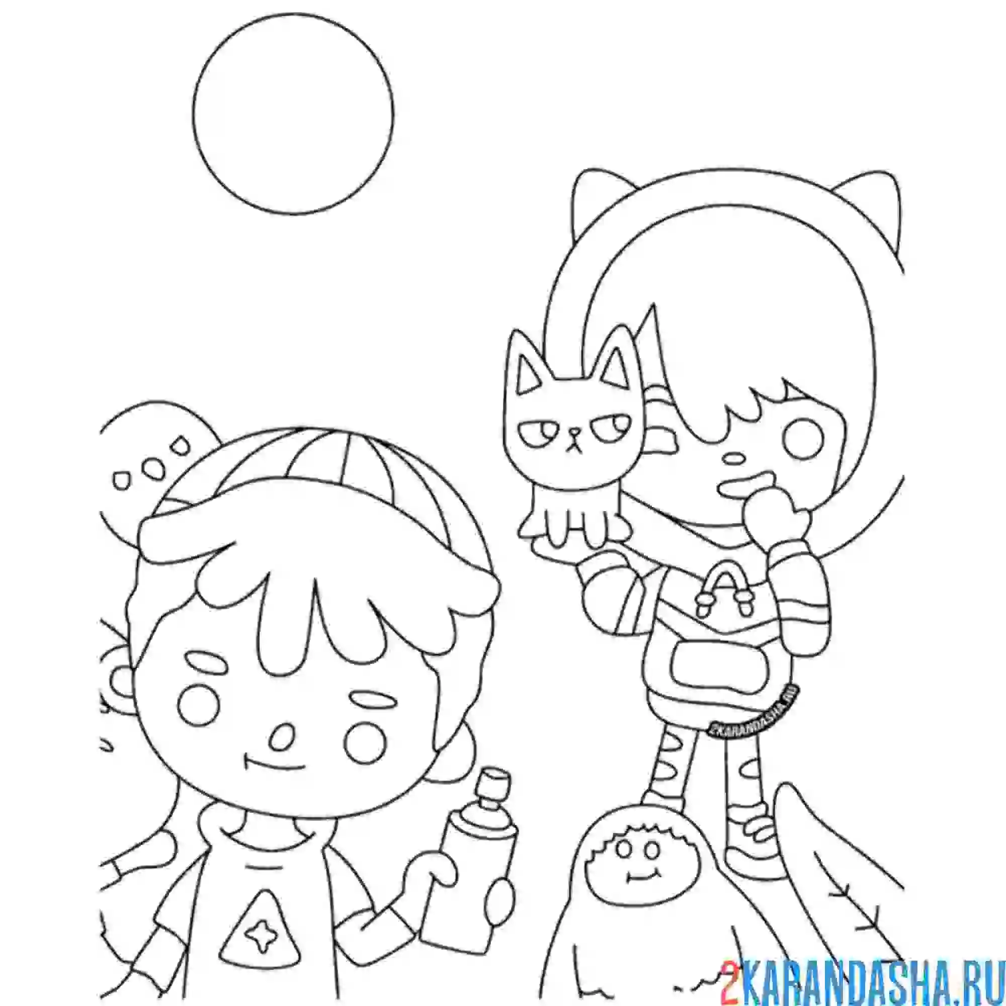 Раскраска тока бока лайф