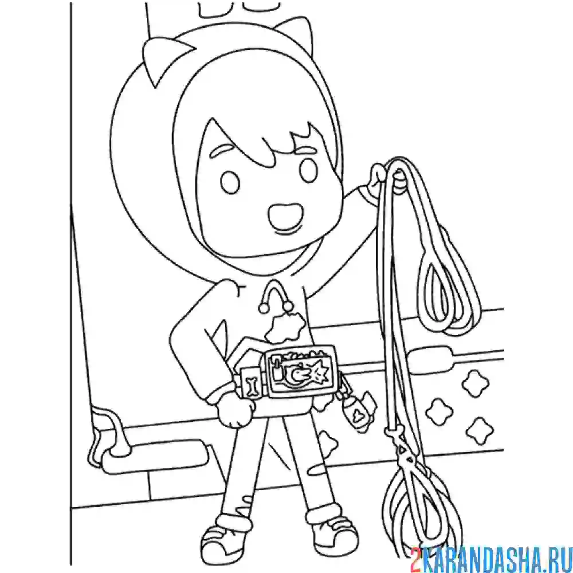 Раскраска тока бока мальчик с ушками