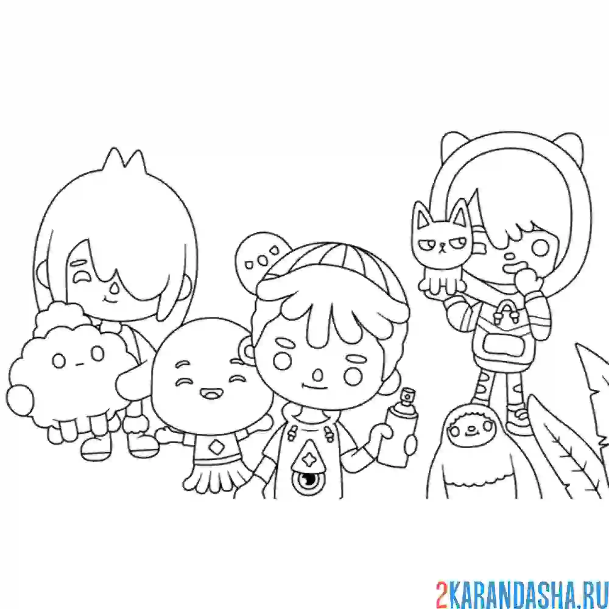 Раскраска тока бока кто твой персонаж