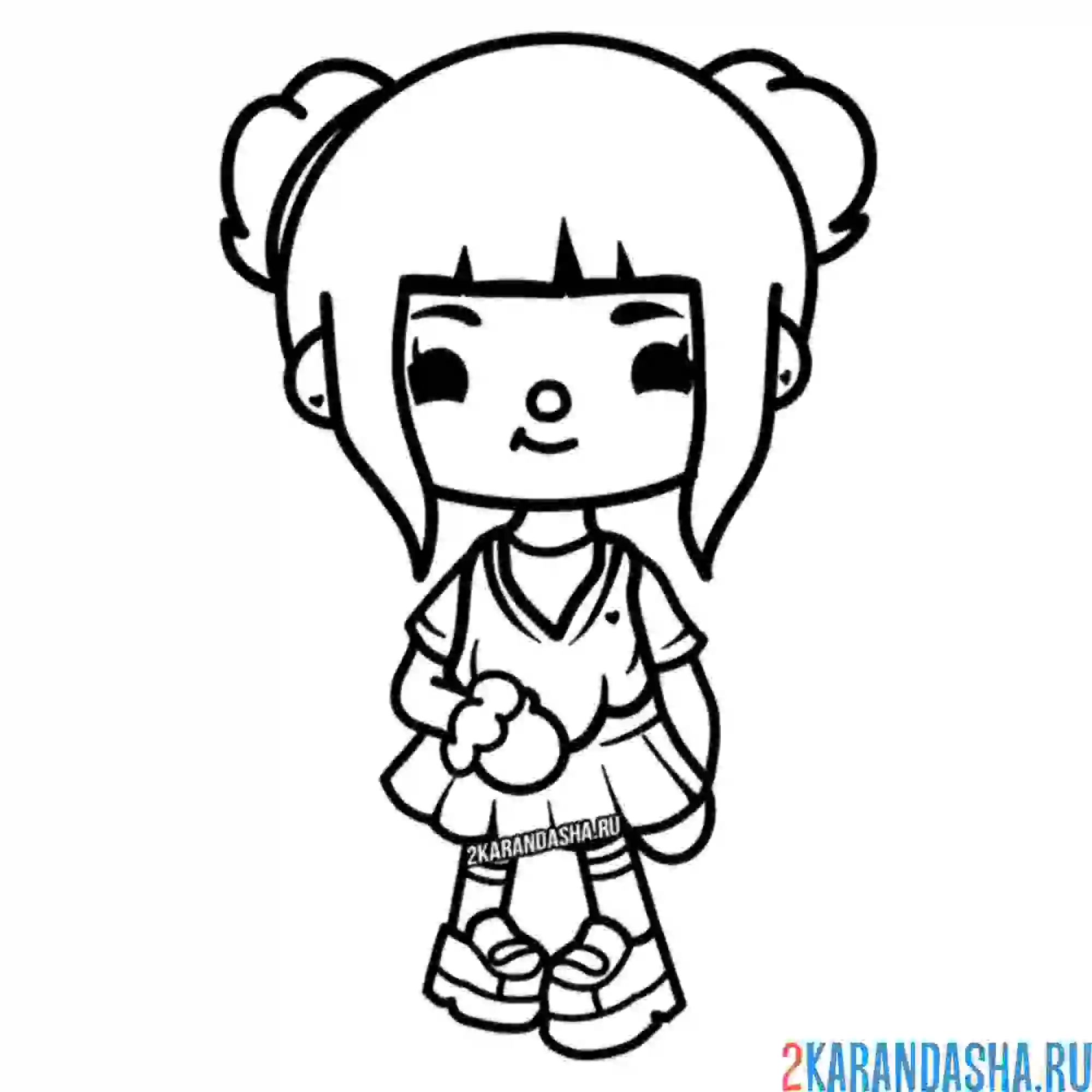 Раскраска японка тока бока