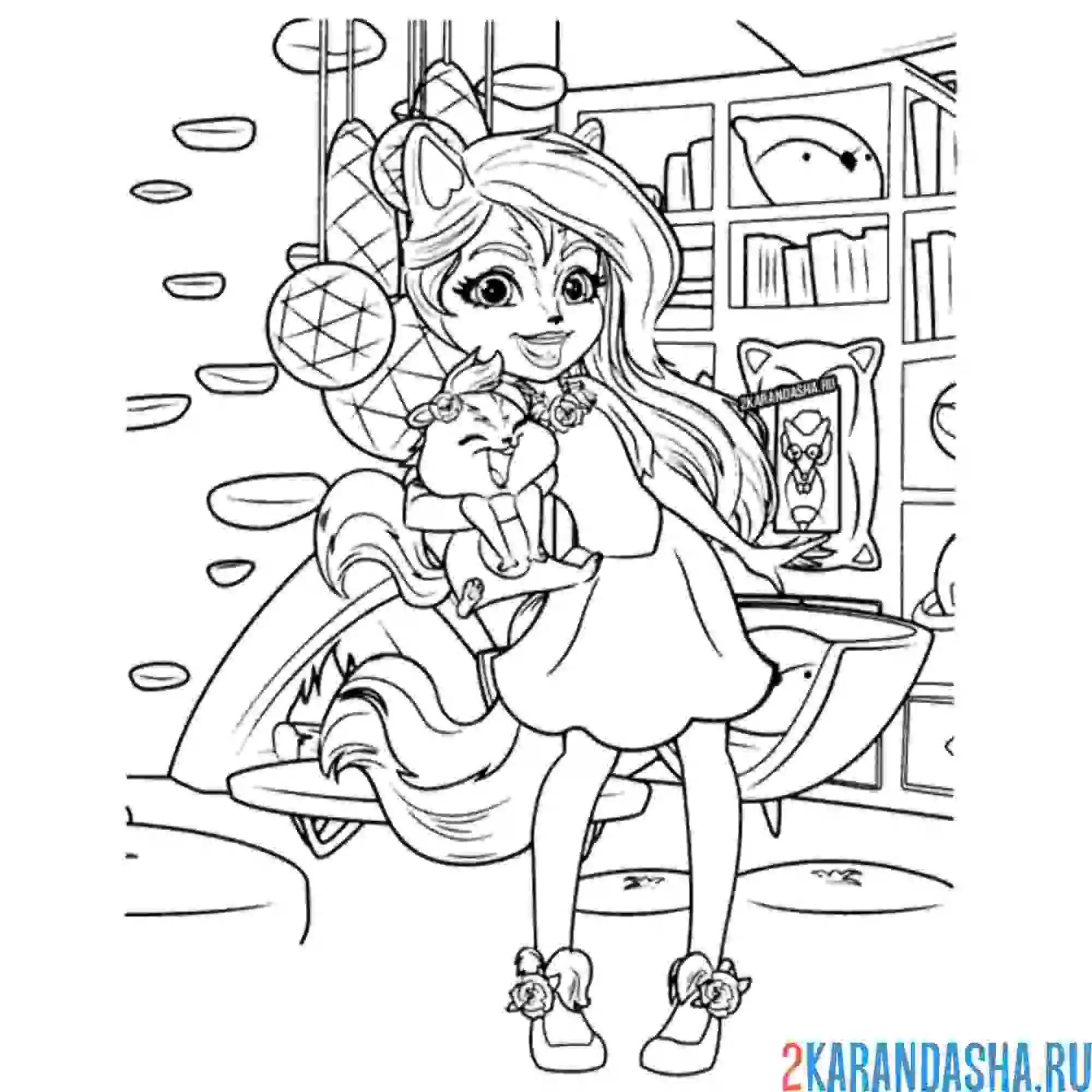 Раскраска сейдж скунси и кейпер (скунсы)