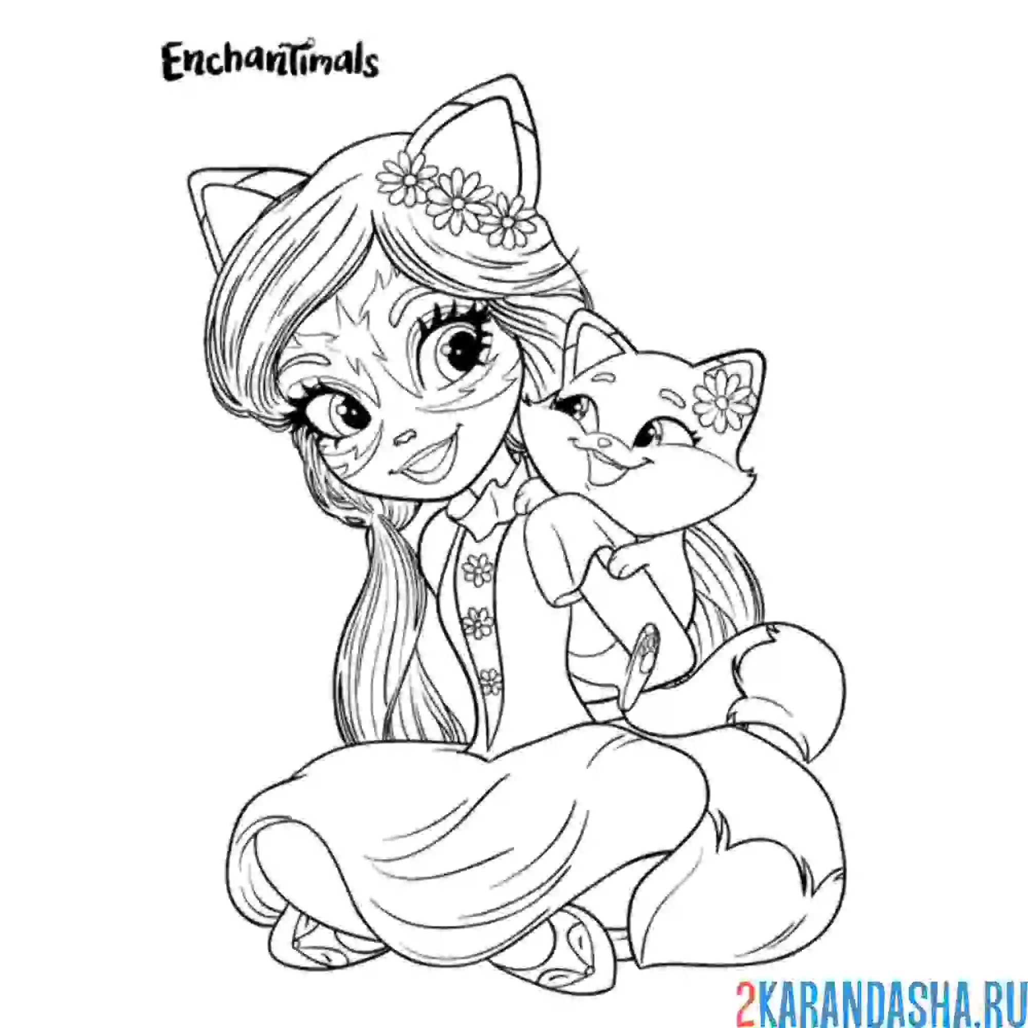 Раскраска фелисити лис и флик