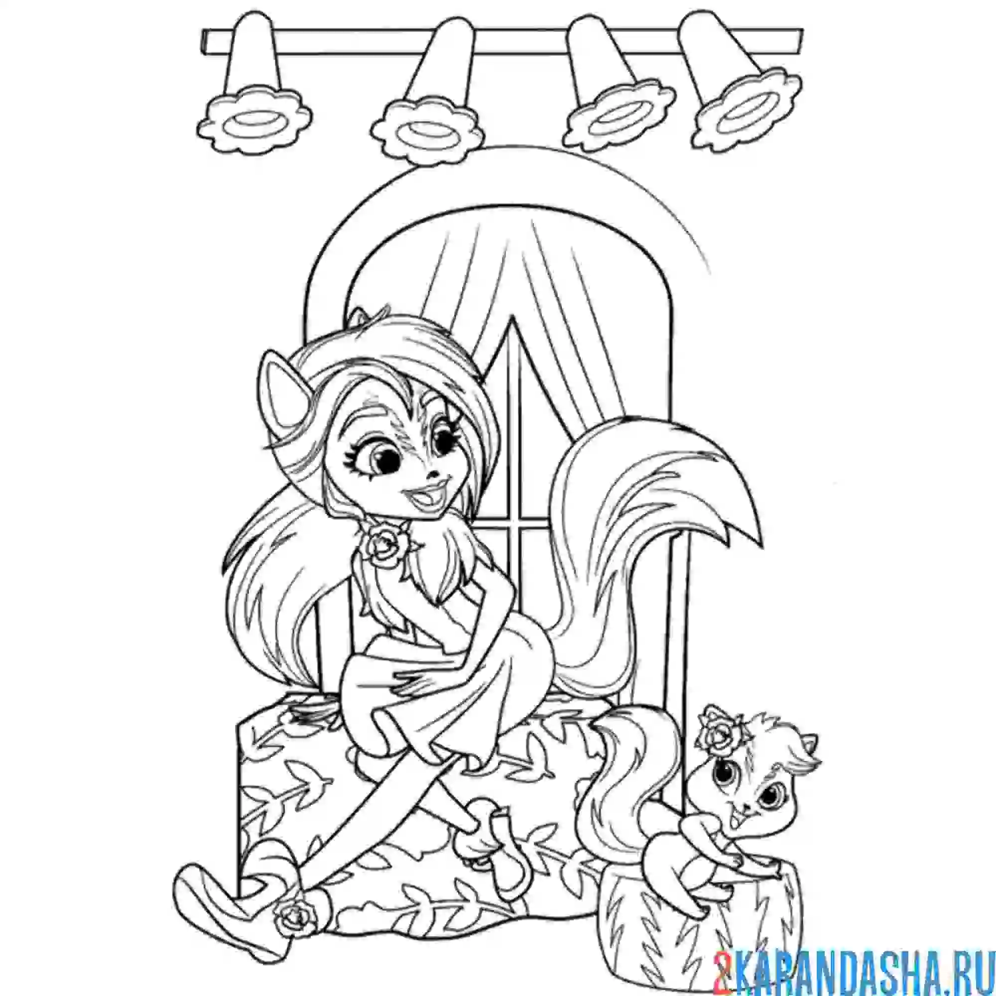 Раскраска энчантималс сейдж и кейпер