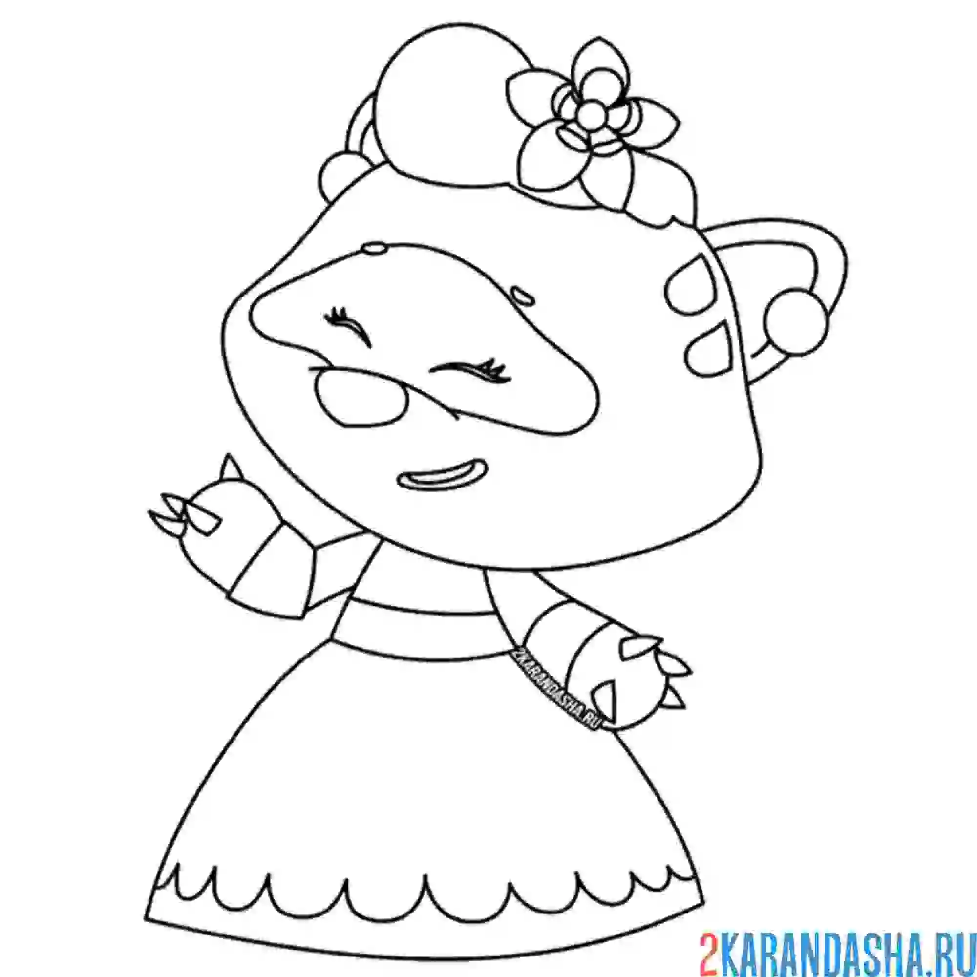 Раскраска соня ми-ми-мишки