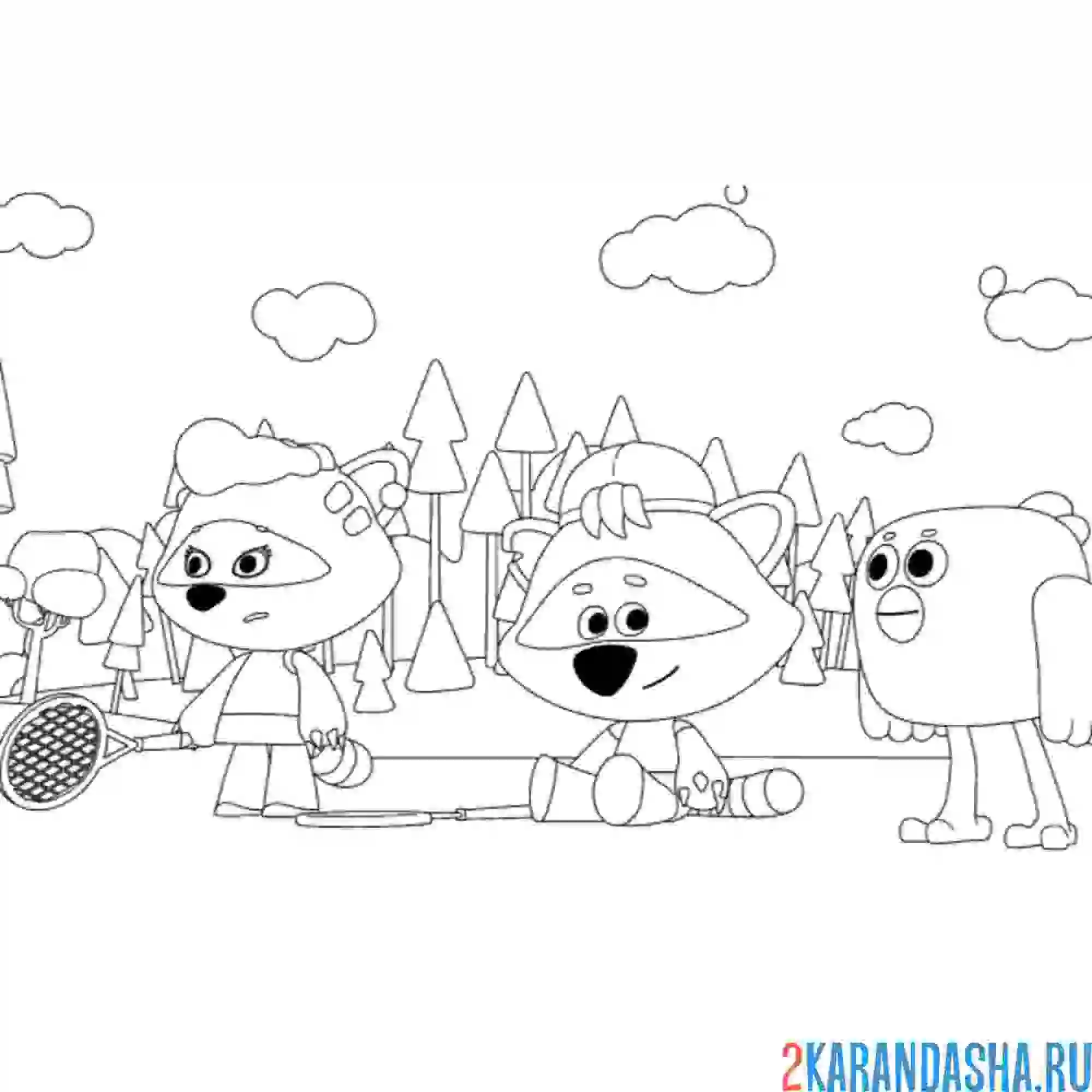 Раскраска ми-ми-мишки большая игра