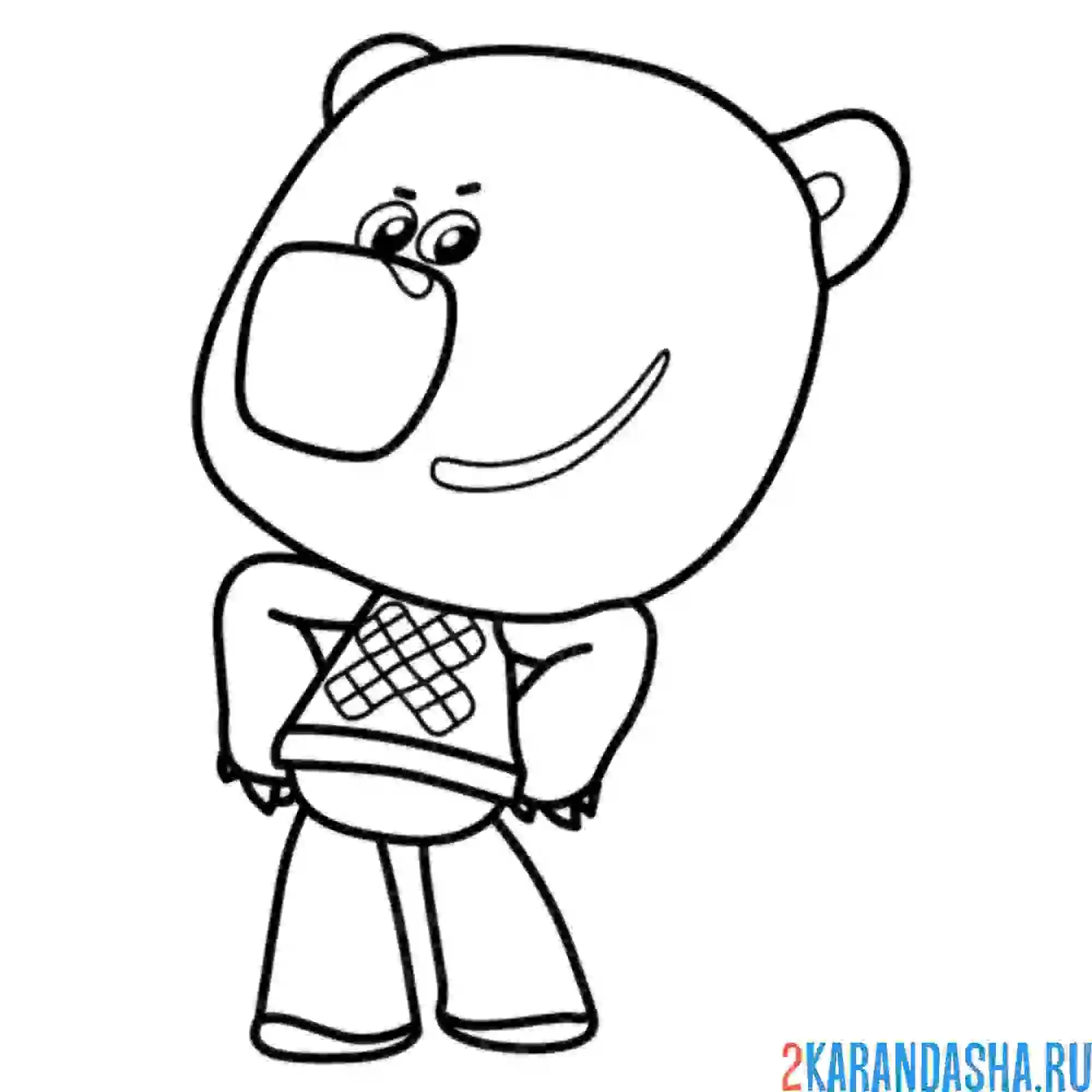 Раскраска ми-ми-мишки кеша иннокентий