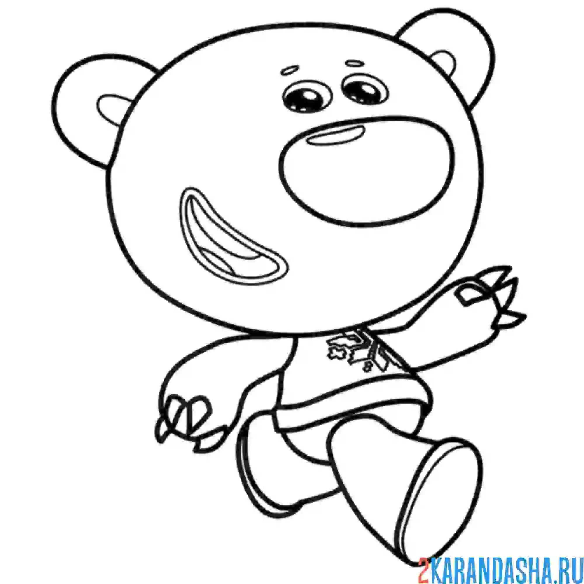 Раскраска ми-ми-мишки тучка бежит