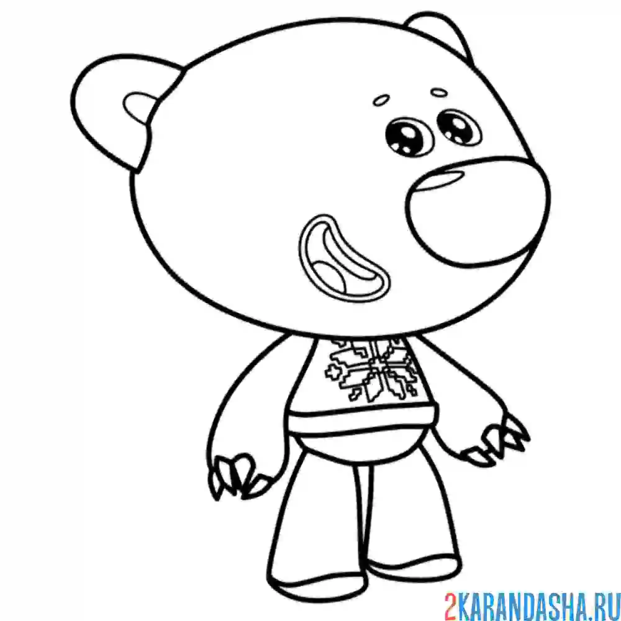 Раскраска ми-ми-мишки тучка во весь рост