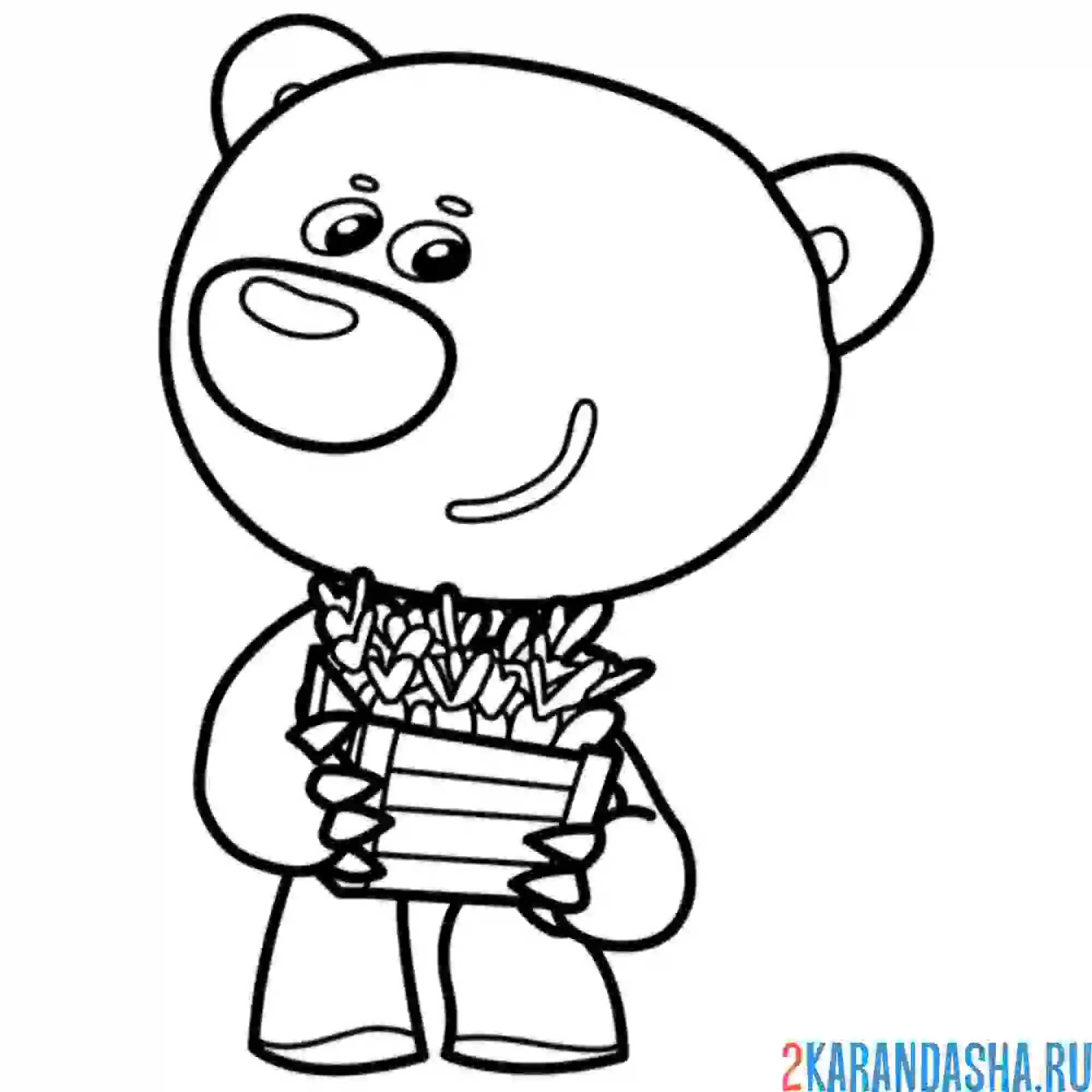 Раскраска тучка с фрукатми ми-ми-мишки