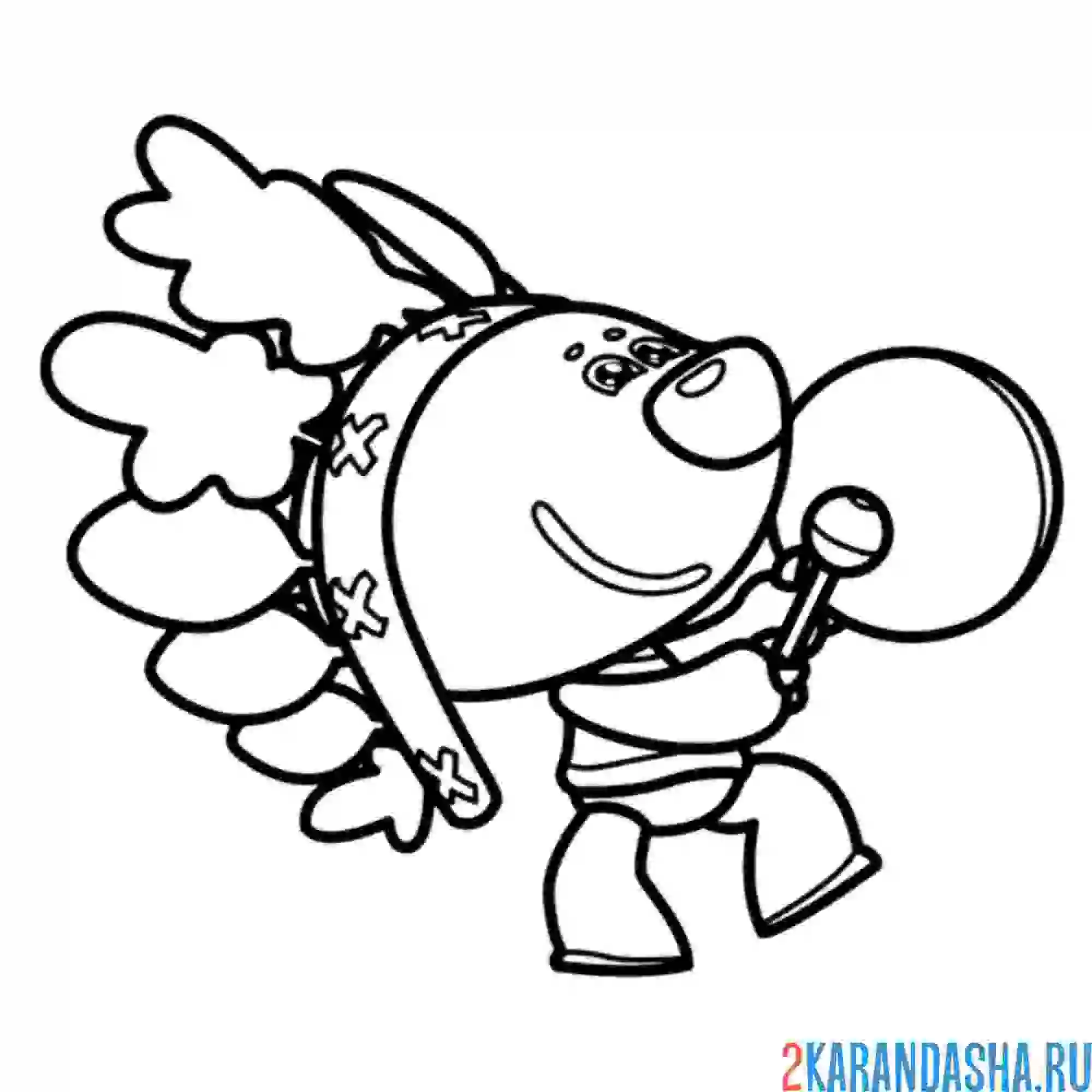 Раскраска тучка индеец ми-ми-мишки