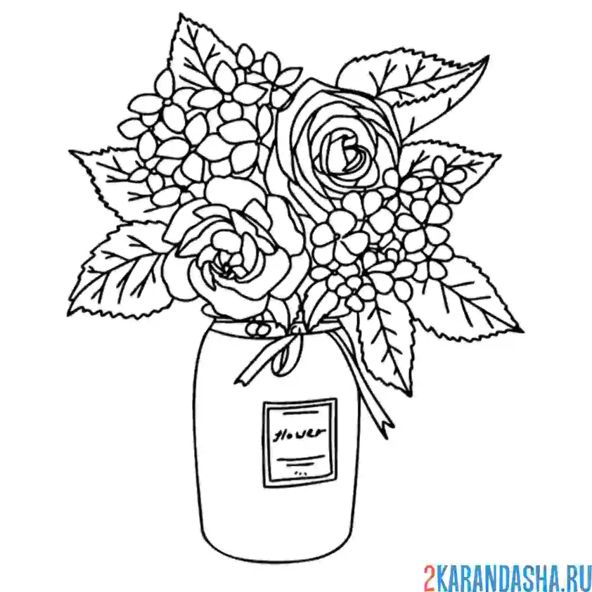 Раскраска банка как ваза