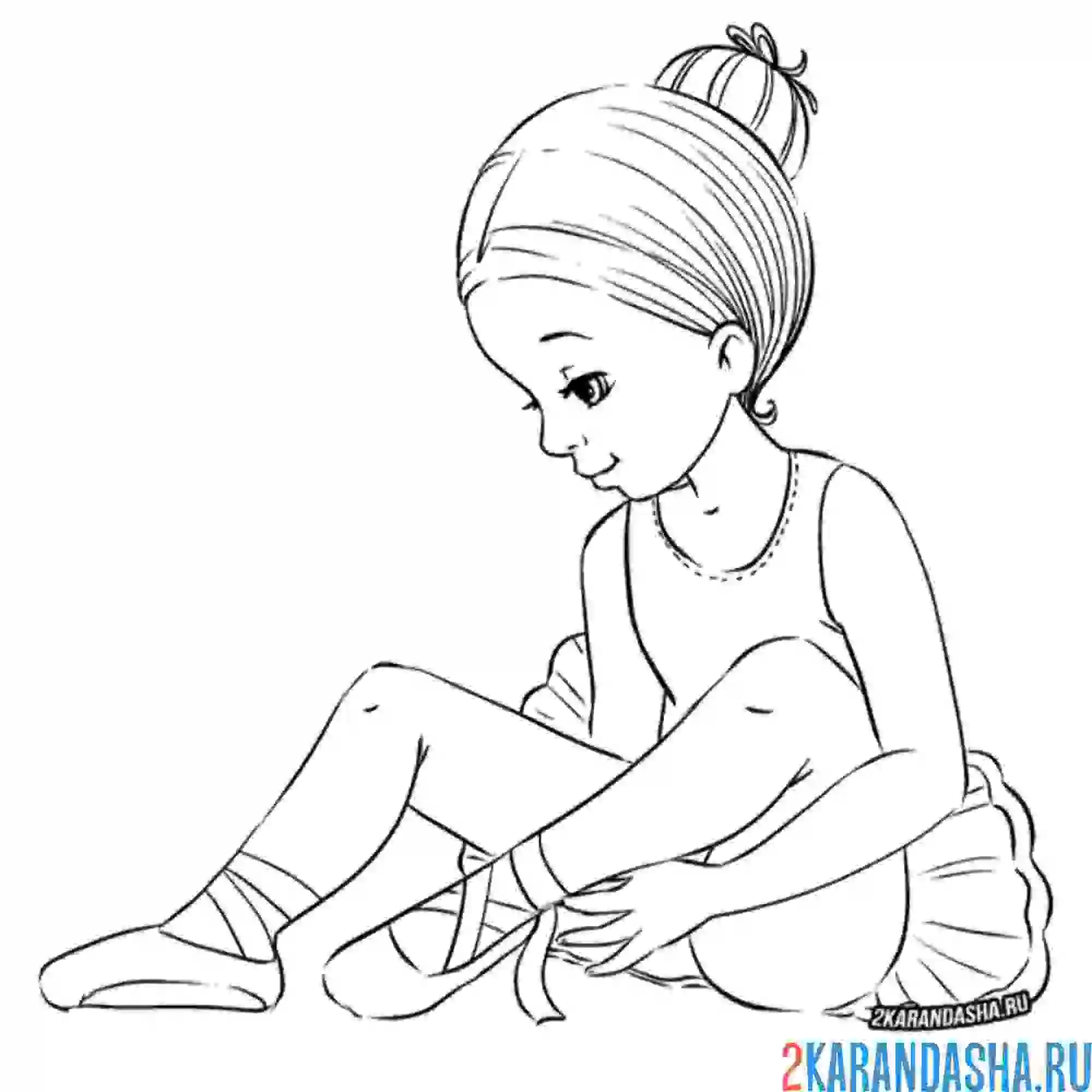 Раскраска балерина закончила тренировку