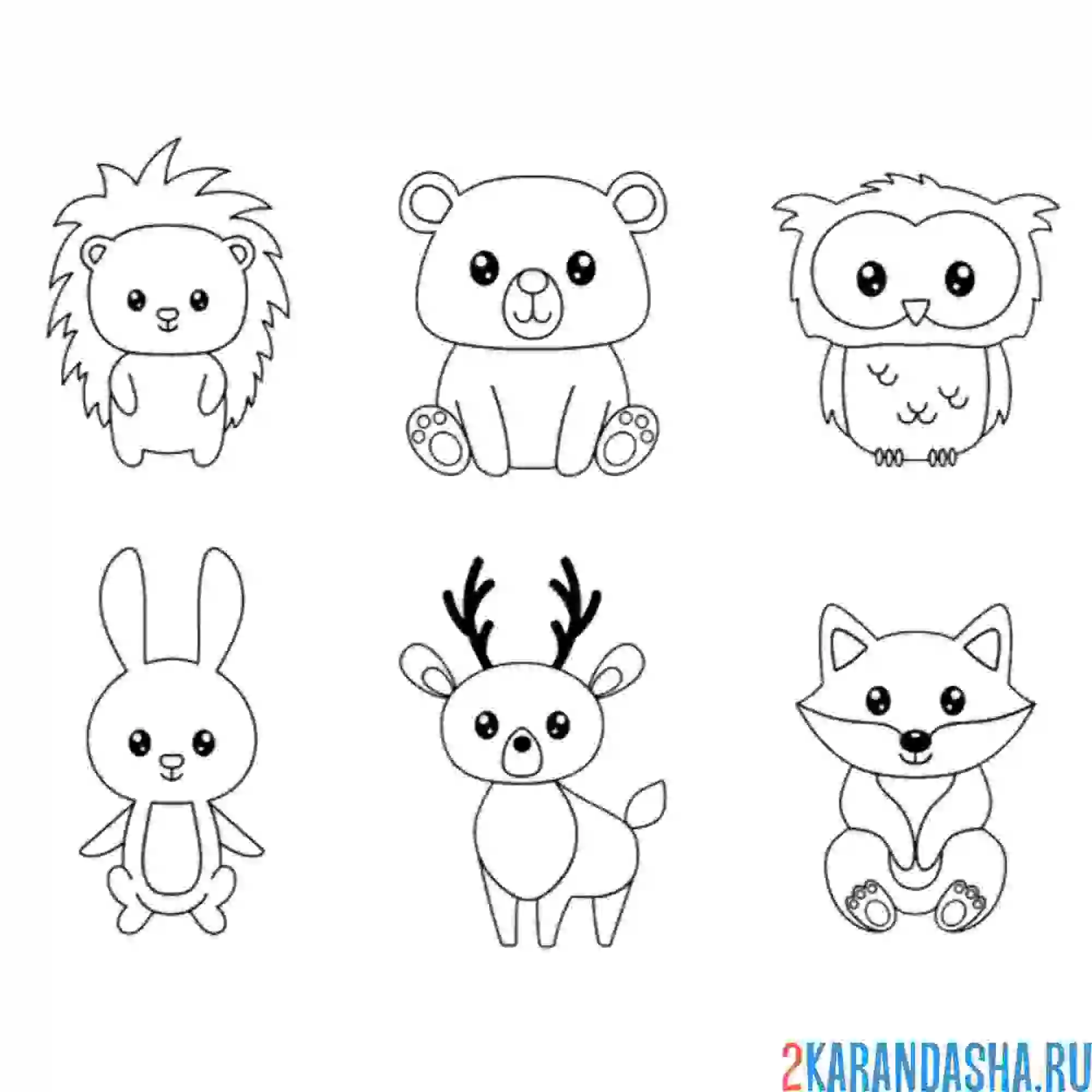 Раскраска наклейки животных