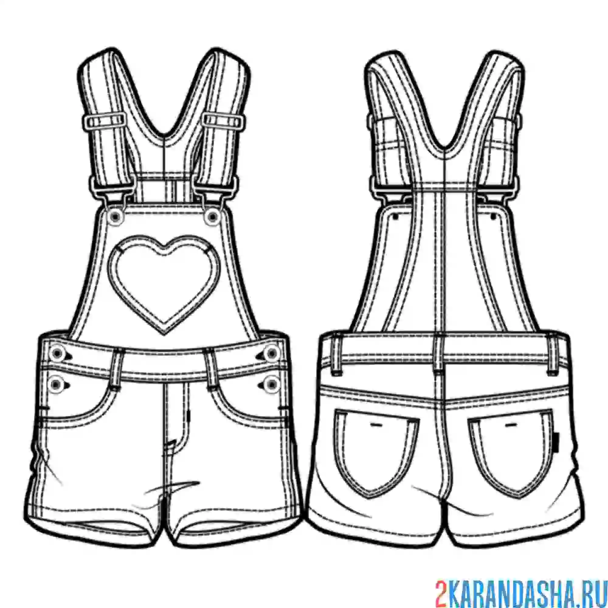 Раскраска комбинезон