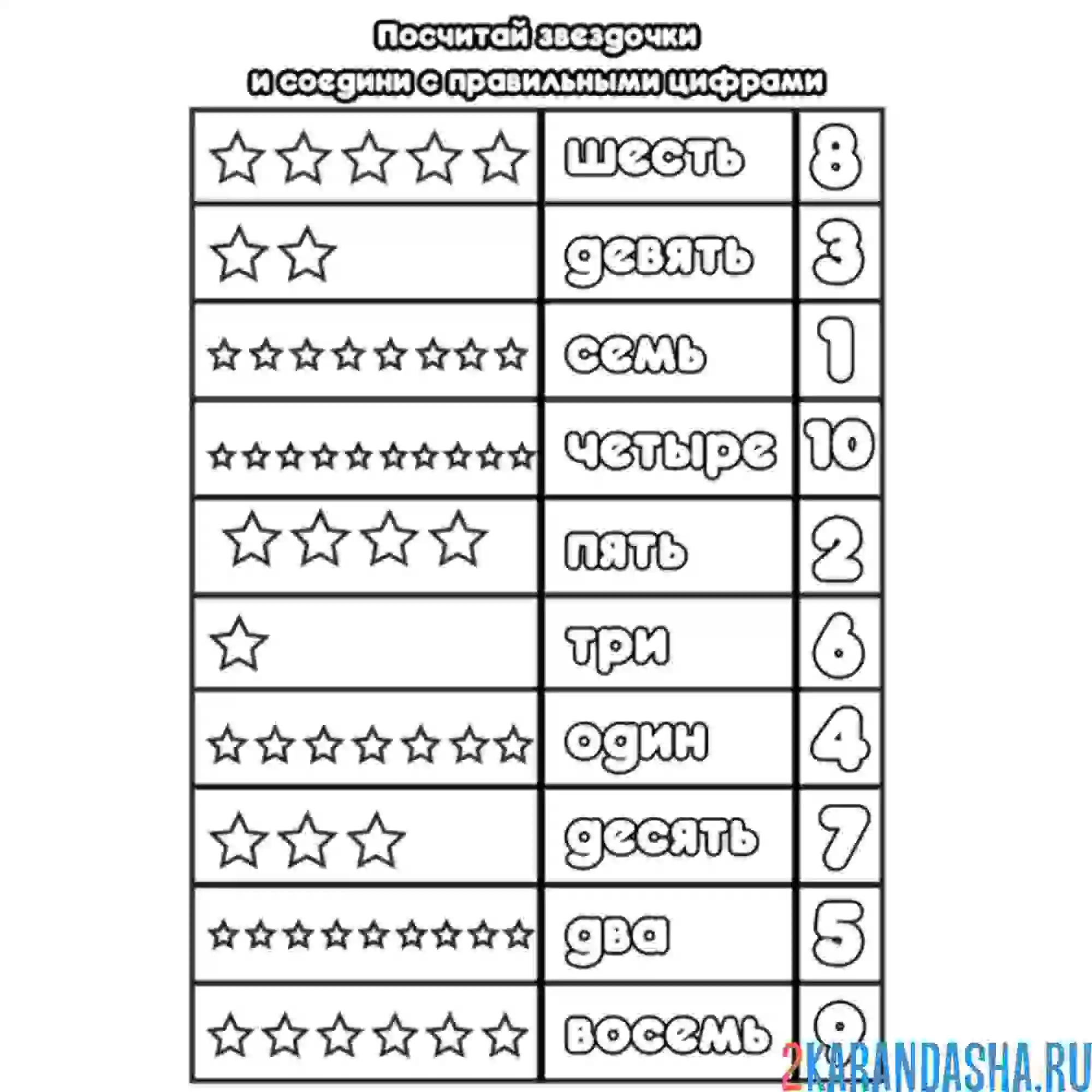 Раскраска посчитай и найди правильные цифры