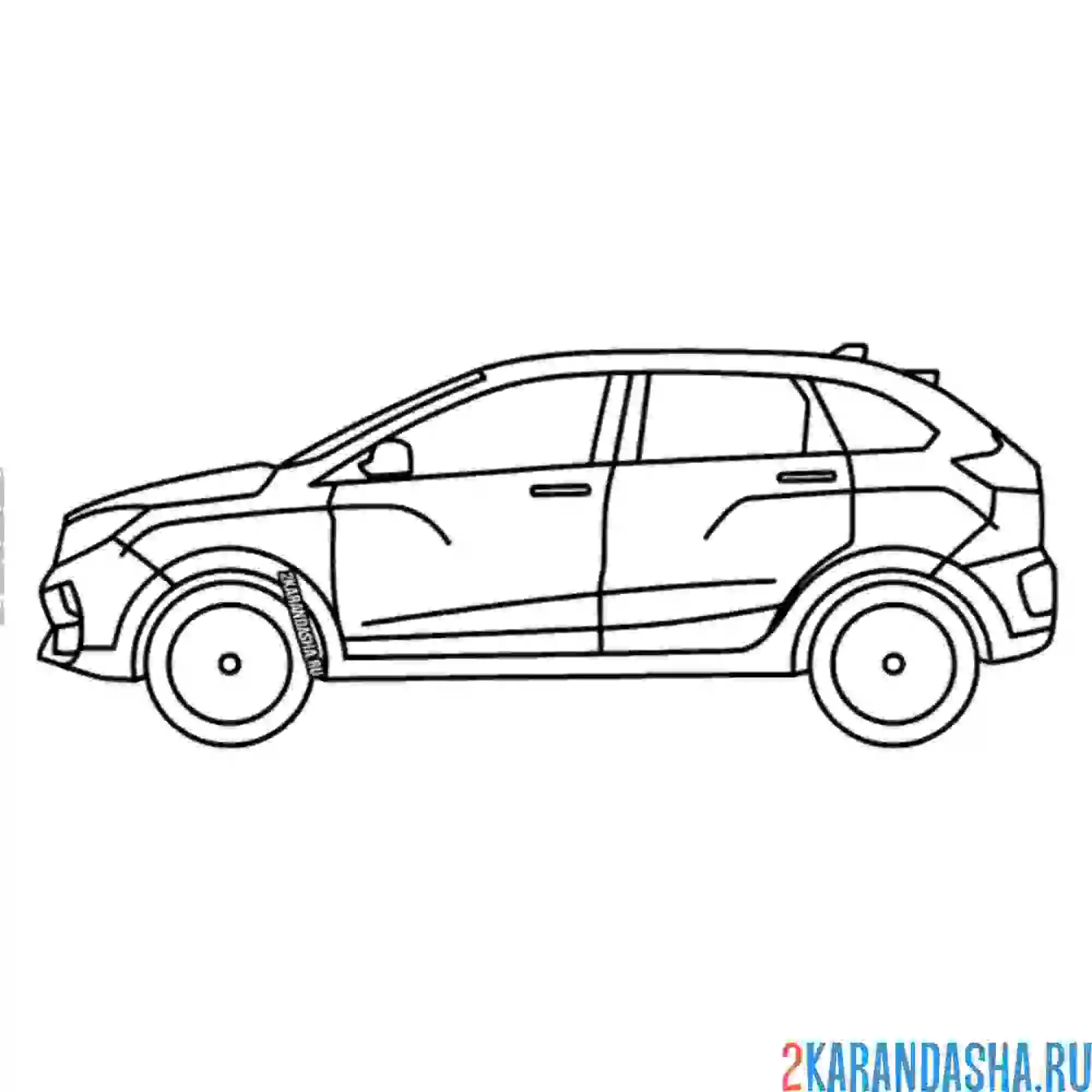 Раскраска лада xray кросс