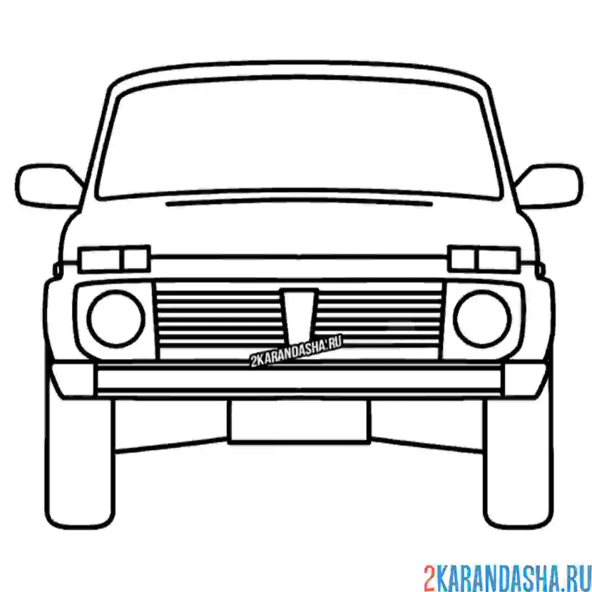 Раскраска лада нива