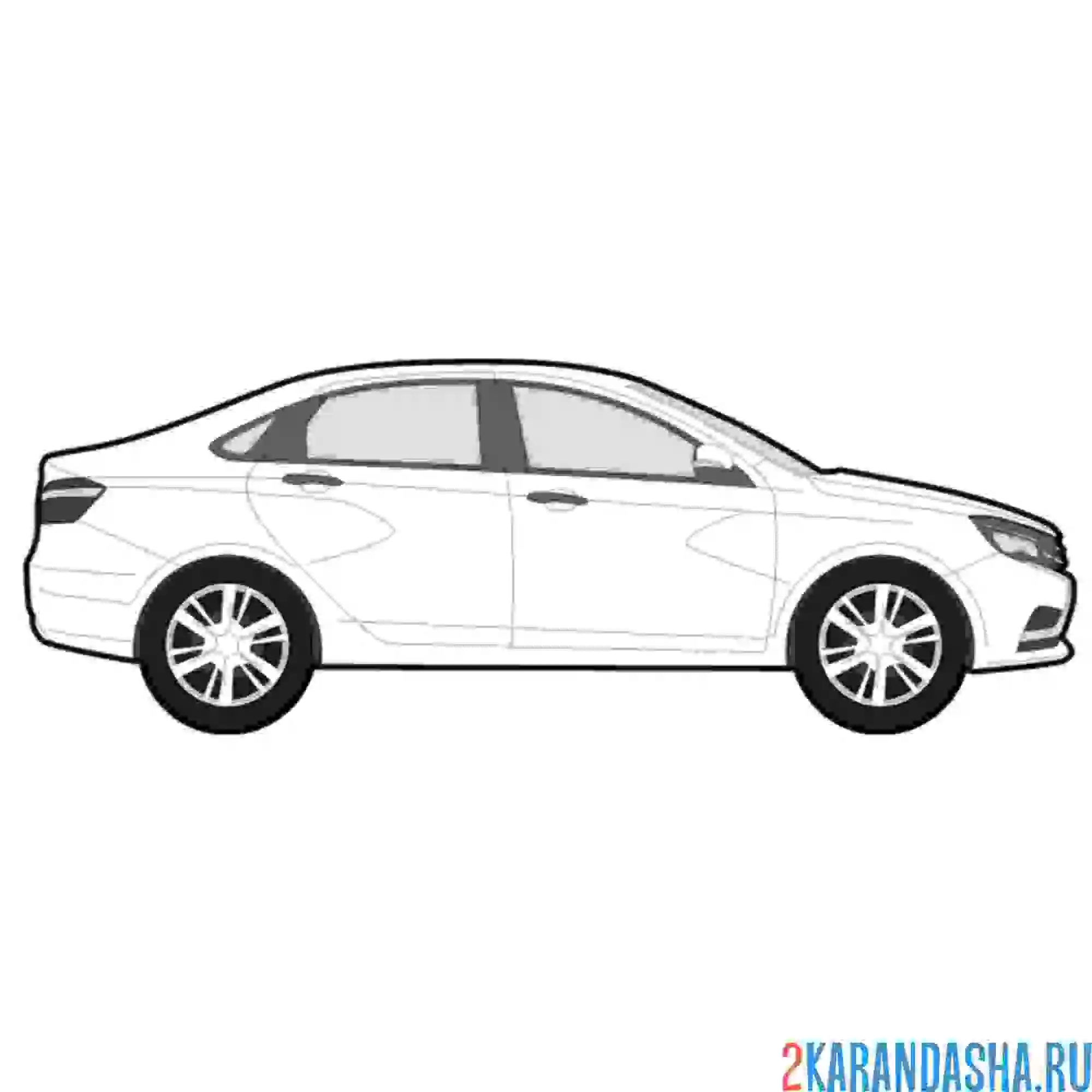 Раскраска лада vesta