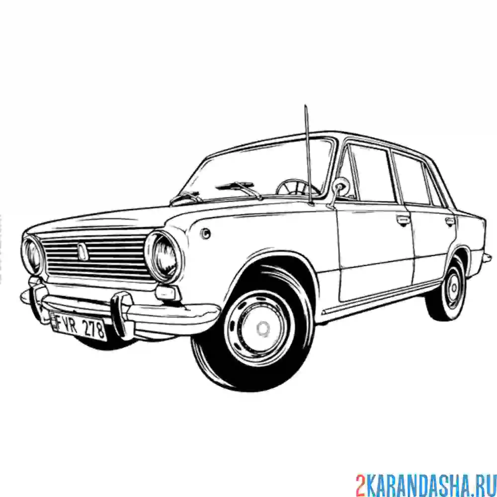 Раскраска ваз 2101 лада