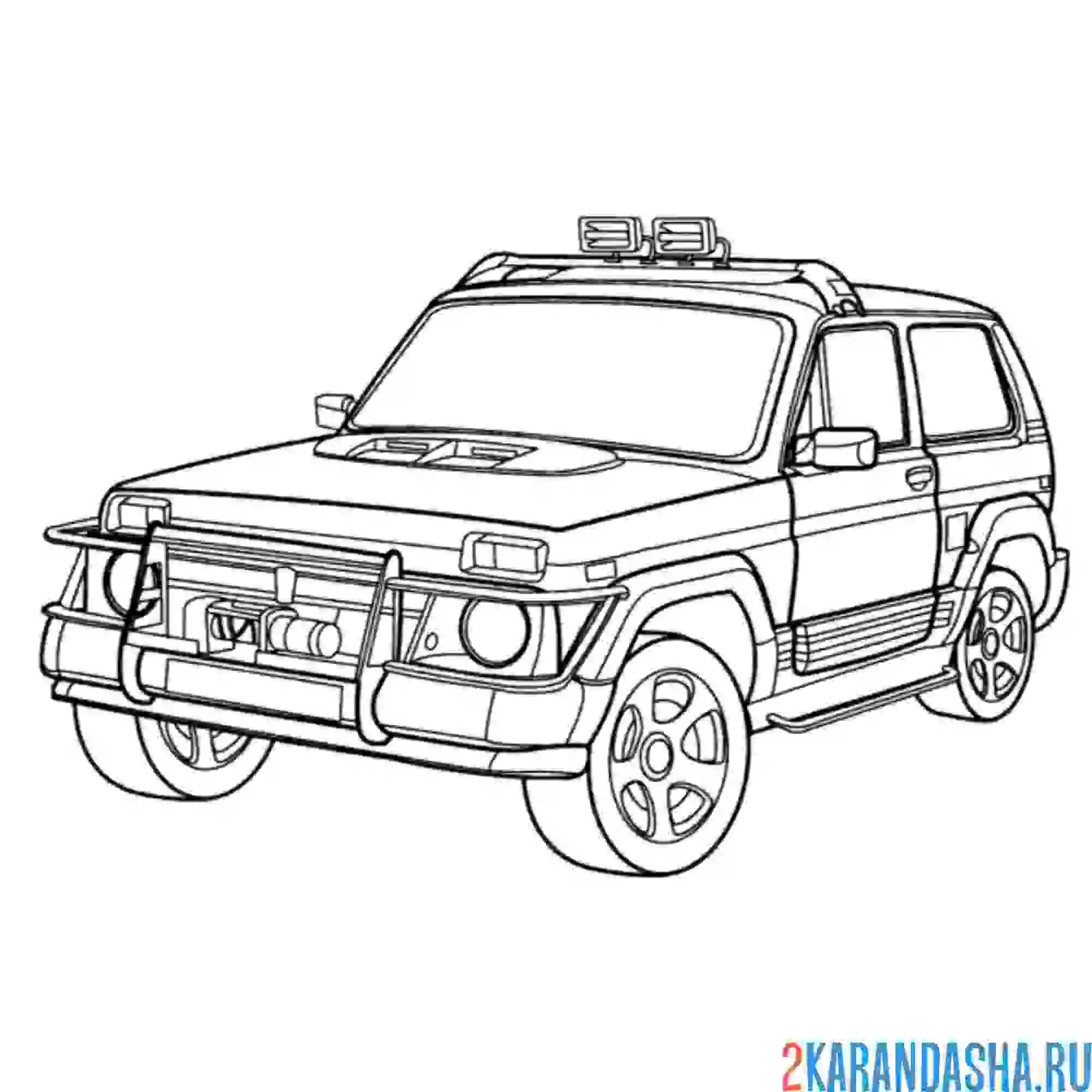 Раскраска нива лада ваз