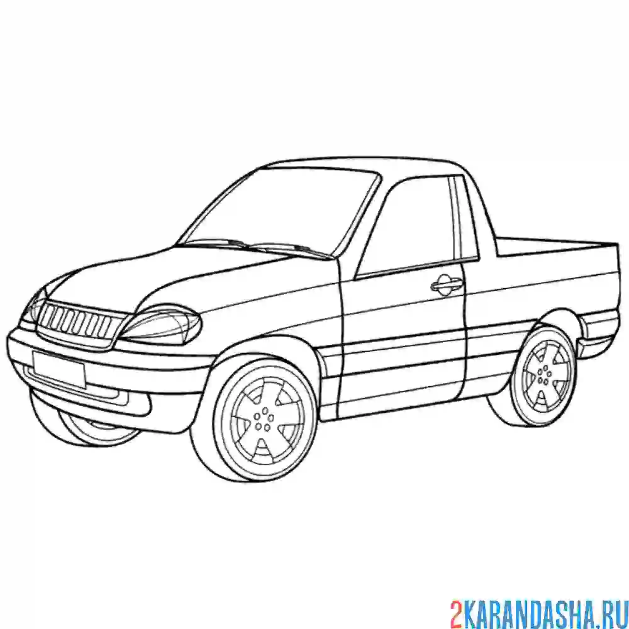 Раскраска пикап лада