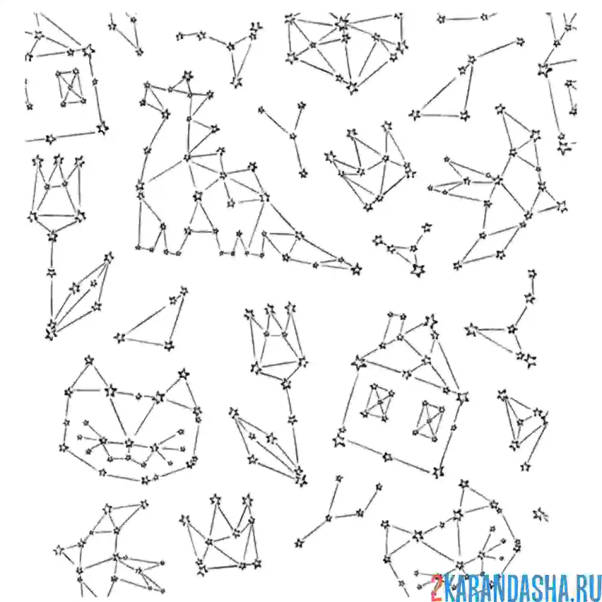 Раскраска созвездия малыши