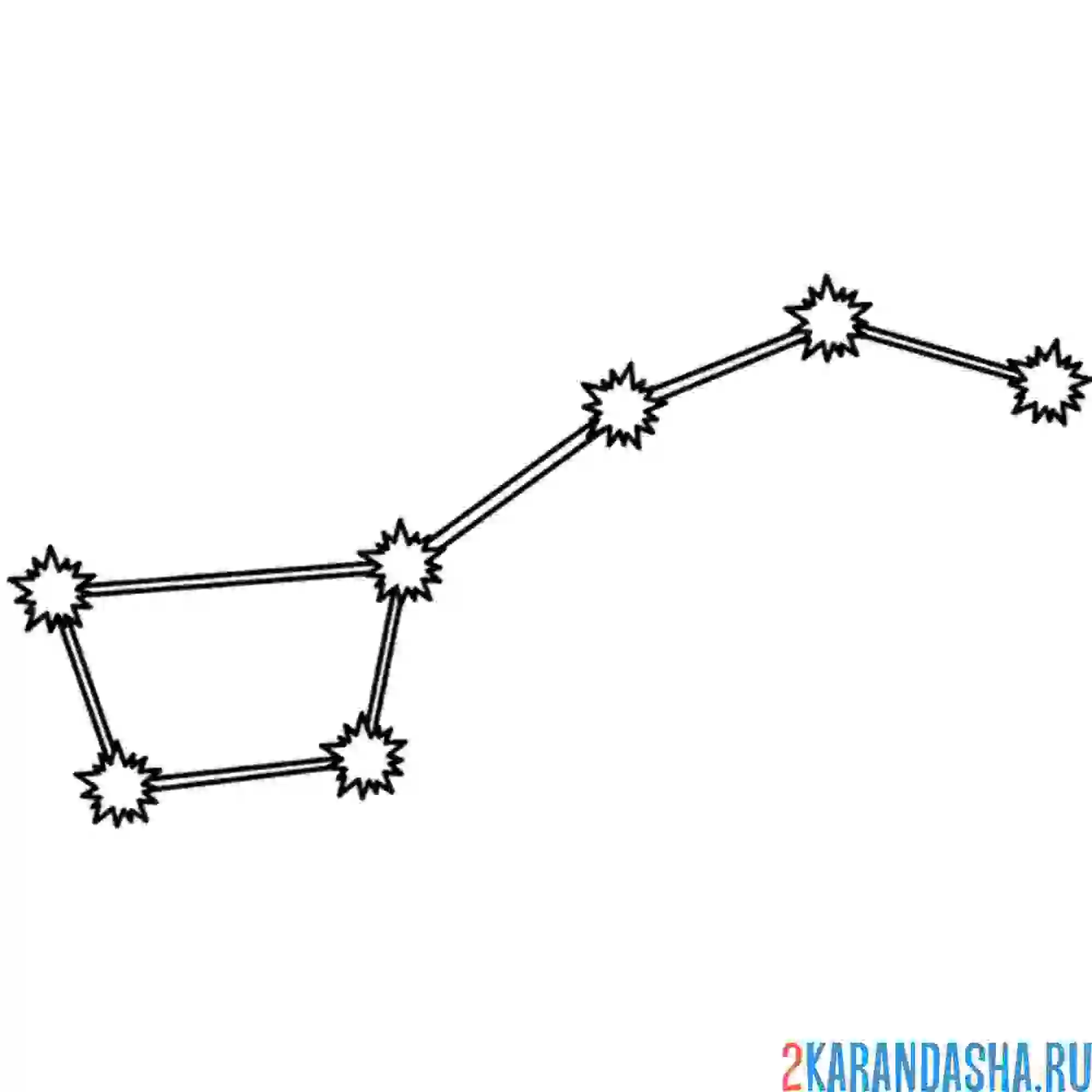 Раскраска созвездие большой медведицы