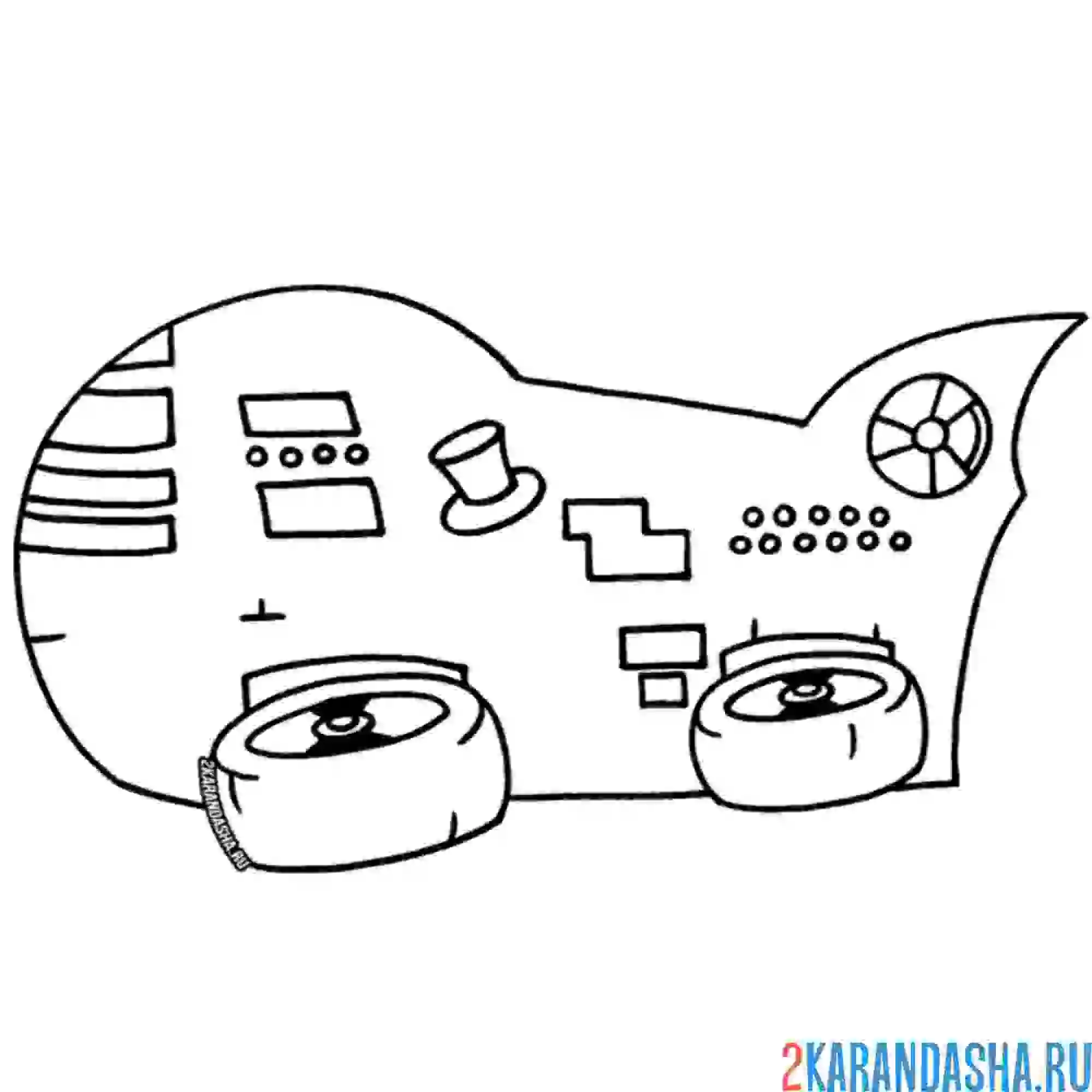 Раскраска космический корабль амонг ас